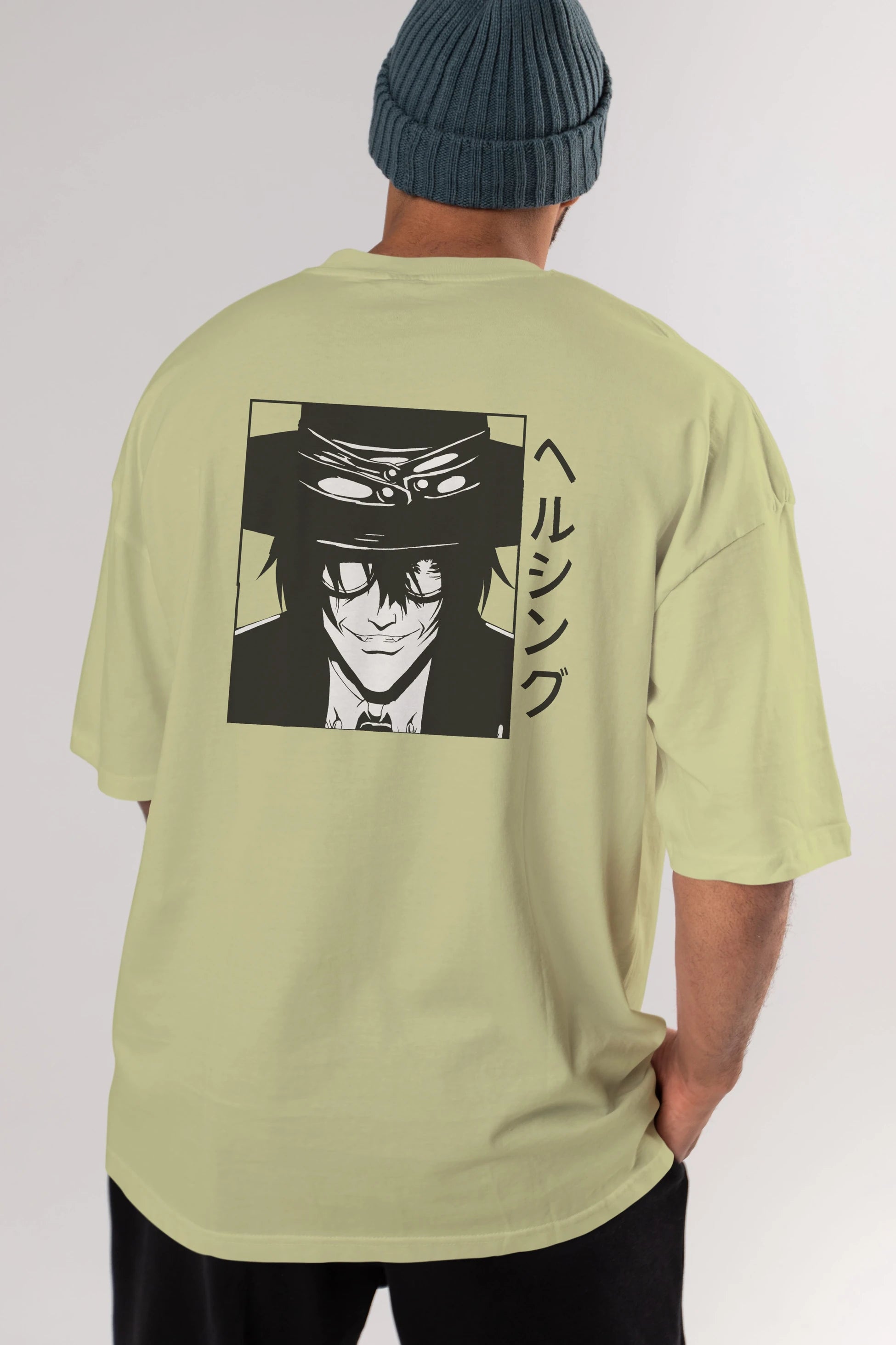 Alucard 1 Anime Arka Baskılı Oversize t-shirt Erkek Kadın Unisex