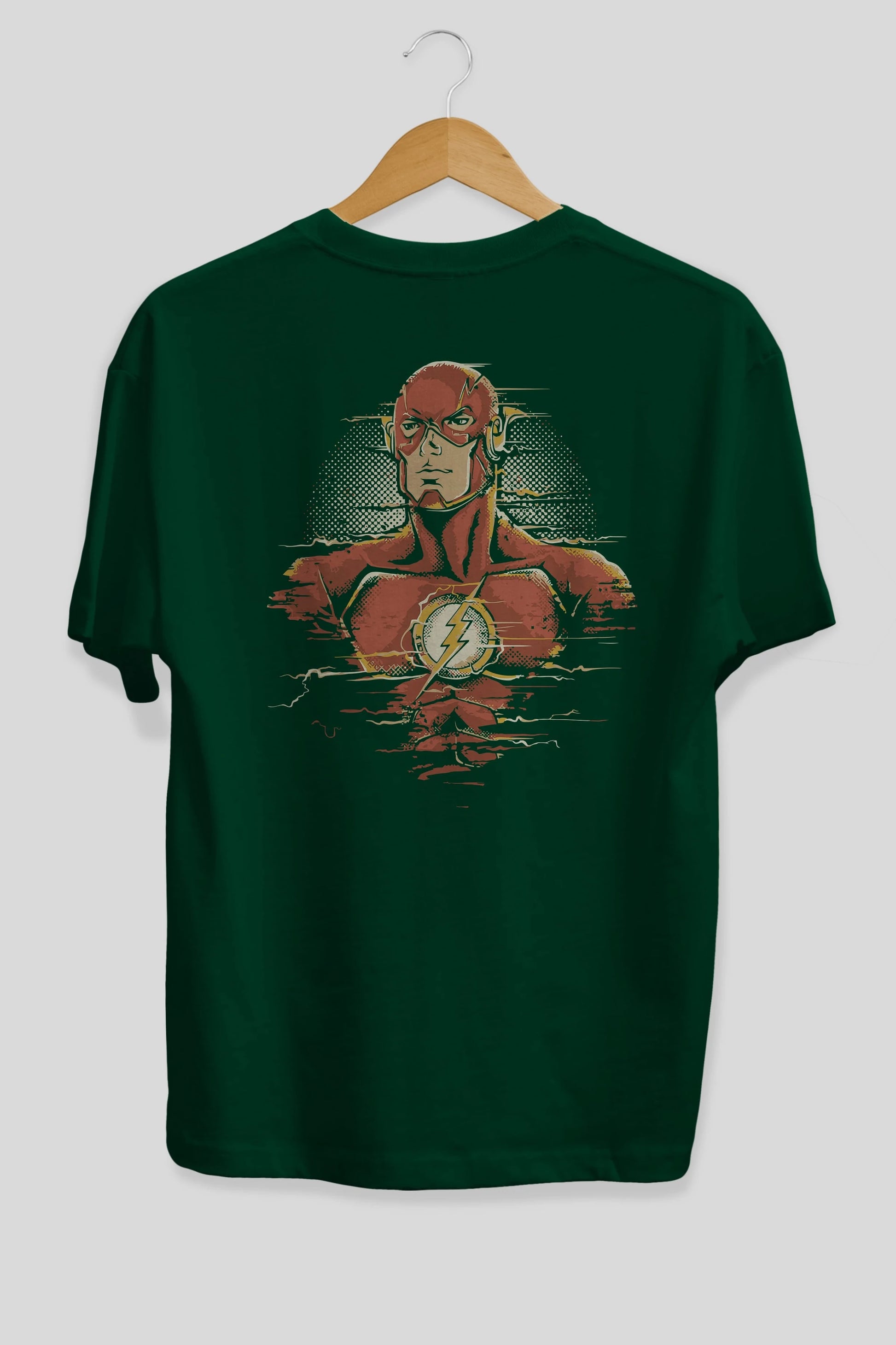 Flash Avengers Arka Baskılı Oversize t-shirt Erkek Kadın Unisex %100 Pamuk Bisiklet Yaka tişort