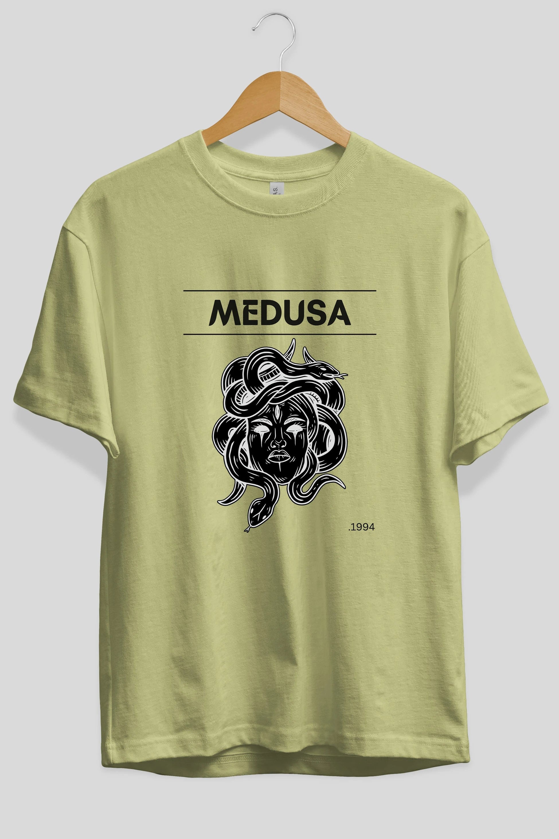 Medusa Ön Baskılı Oversize t-shirt Erkek Kadın Unisex