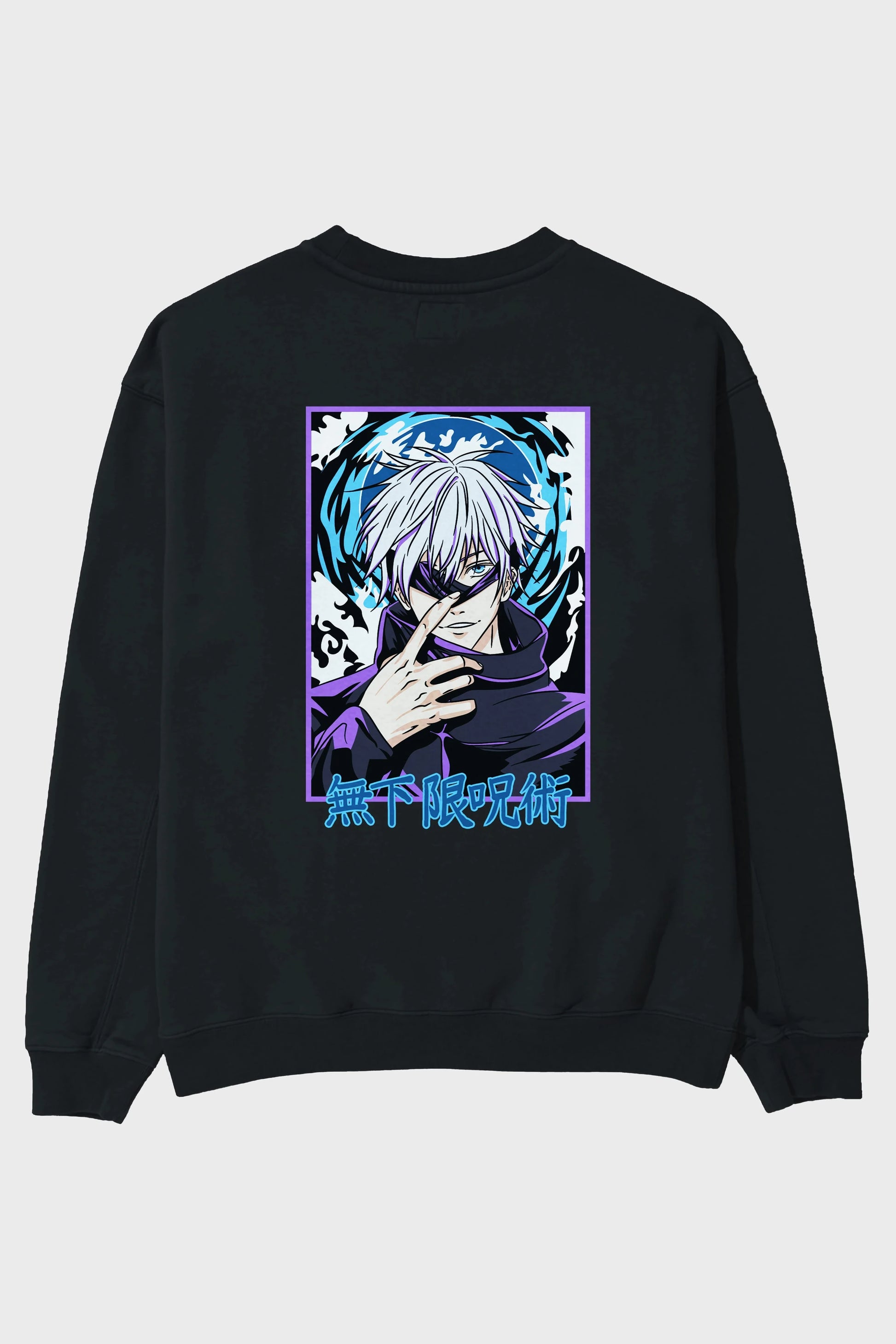 SATORU GOJO 3 Anime Arka Baskılı Oversize Sweatshirt Erkek Kadın Unisex