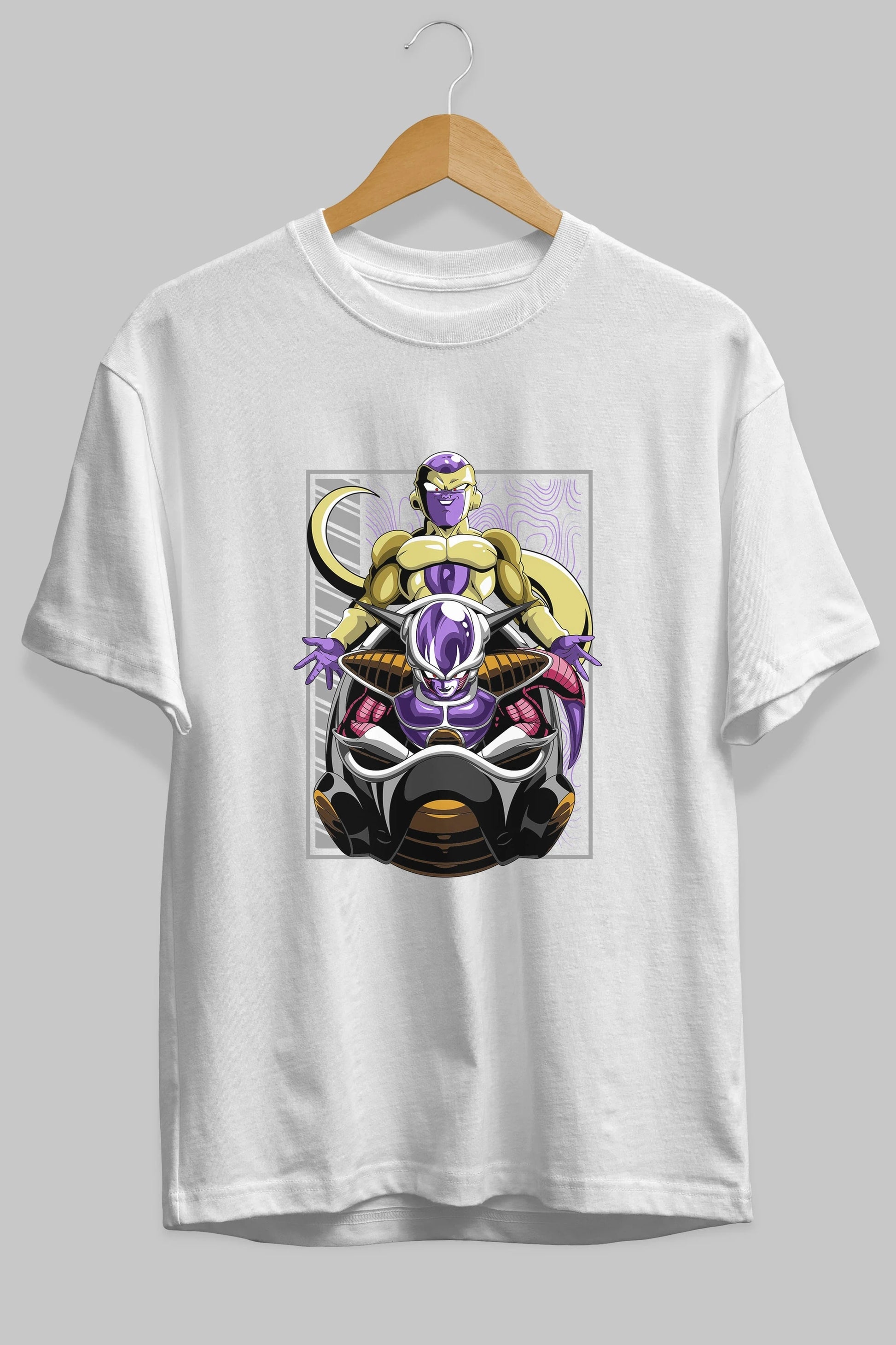 DragonBall Freezer Anime Ön Baskılı Oversize t-shirt %100 pamuk Erkek Kadın Unisex