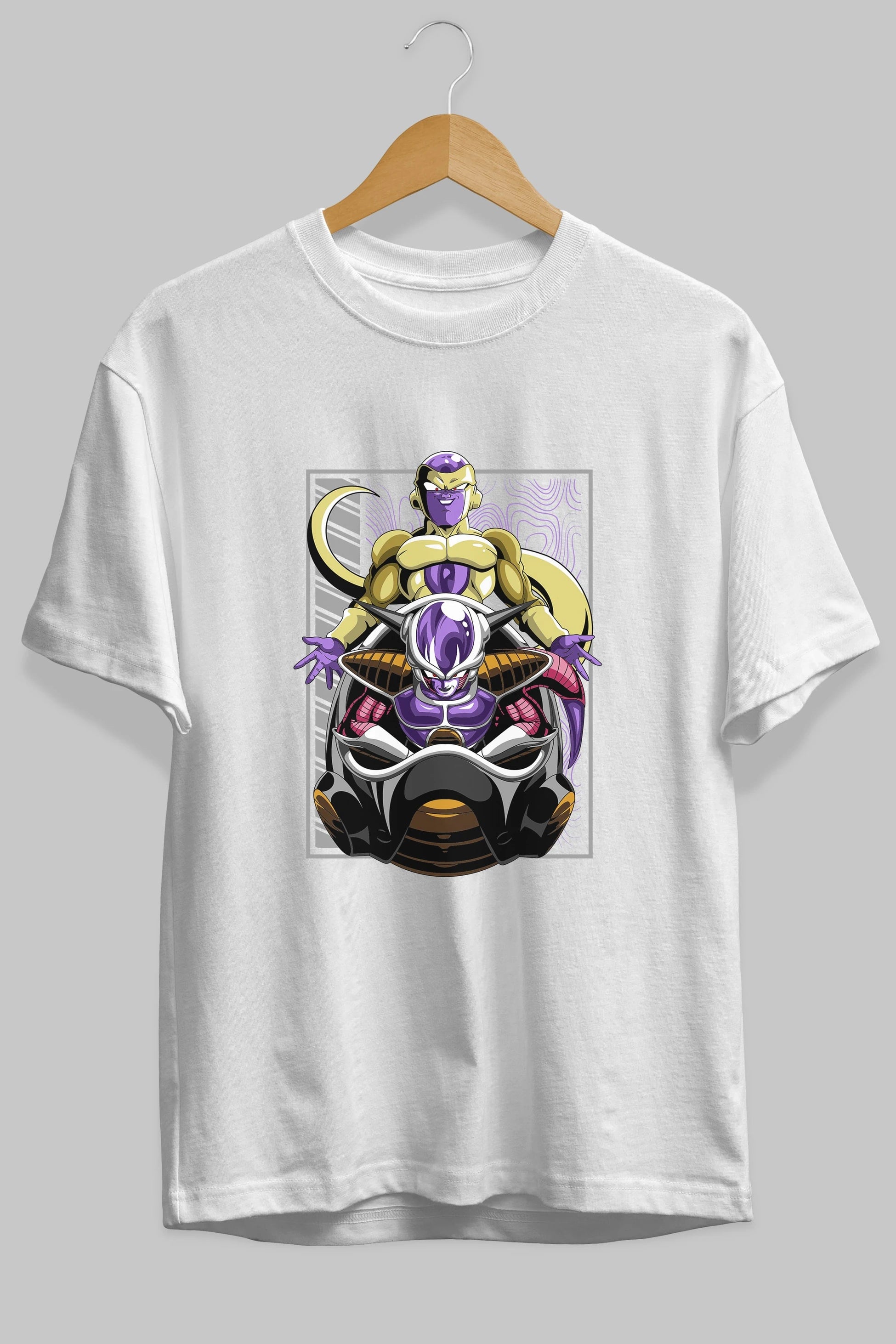 DragonBall Freezer Anime Ön Baskılı Oversize t-shirt %100 pamuk Erkek Kadın Unisex