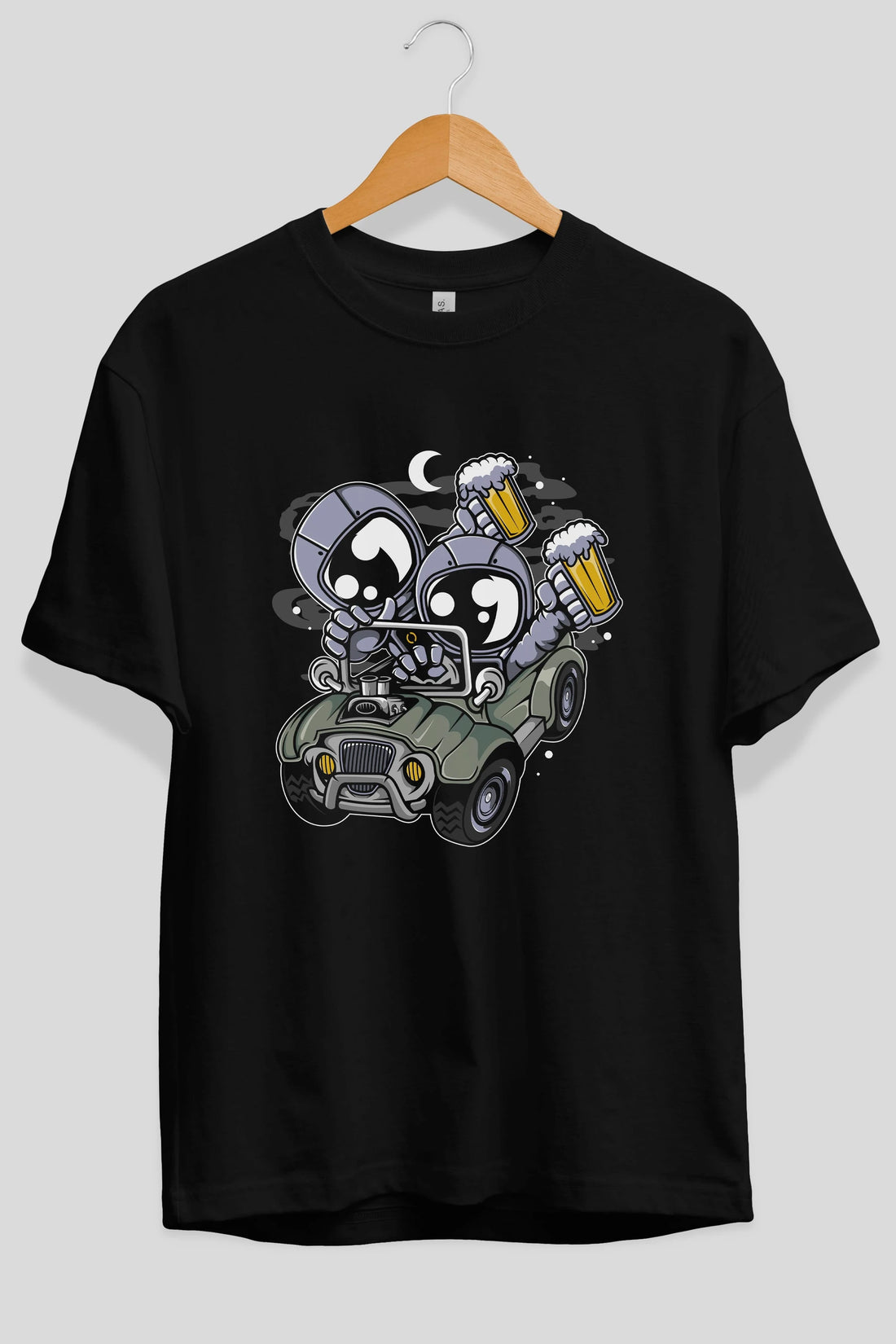 Astronaut Offroad Ön Baskılı Oversize t-shirt Erkek Kadın Unisex