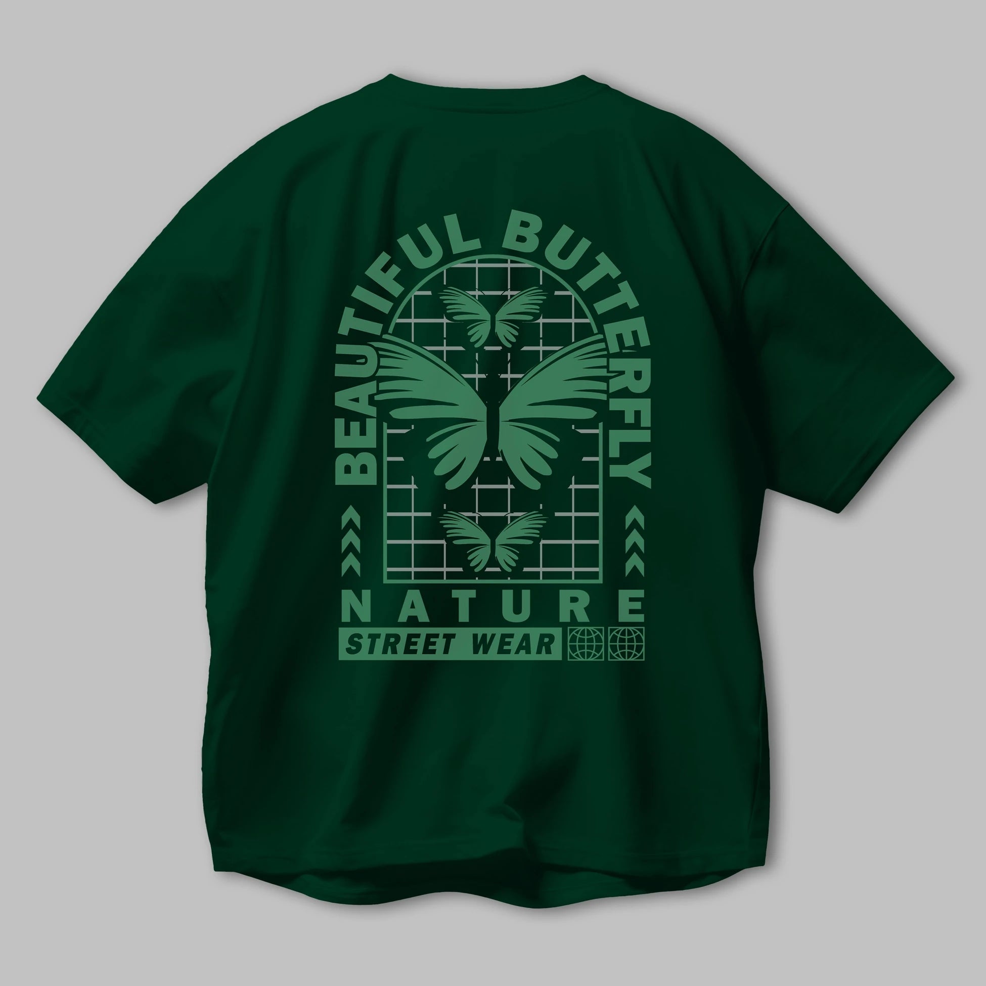 Beautiful Butterfly Arka Baskılı Oversize t-shirt Erkek Kadın Unisex