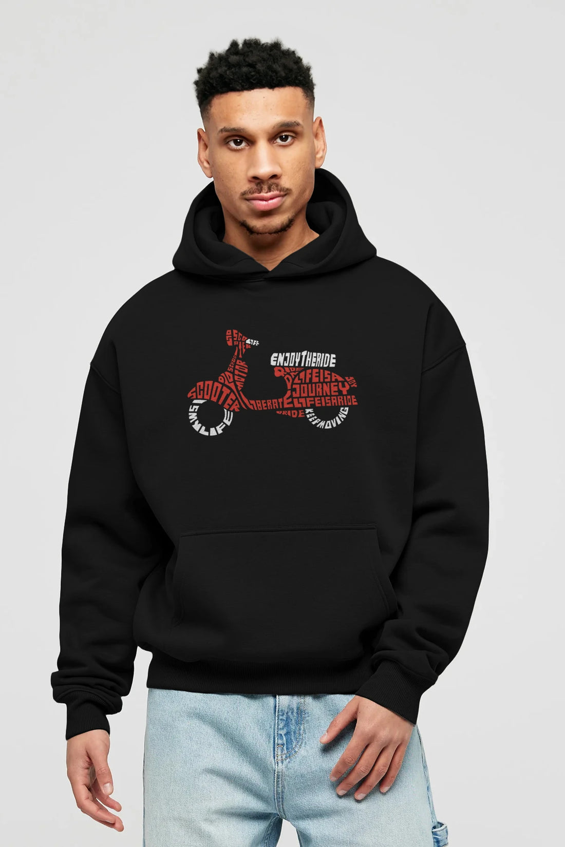 Enjoy The Ride Ön Baskılı Hoodie Oversize Kapüşonlu Sweatshirt Erkek Kadın Unisex