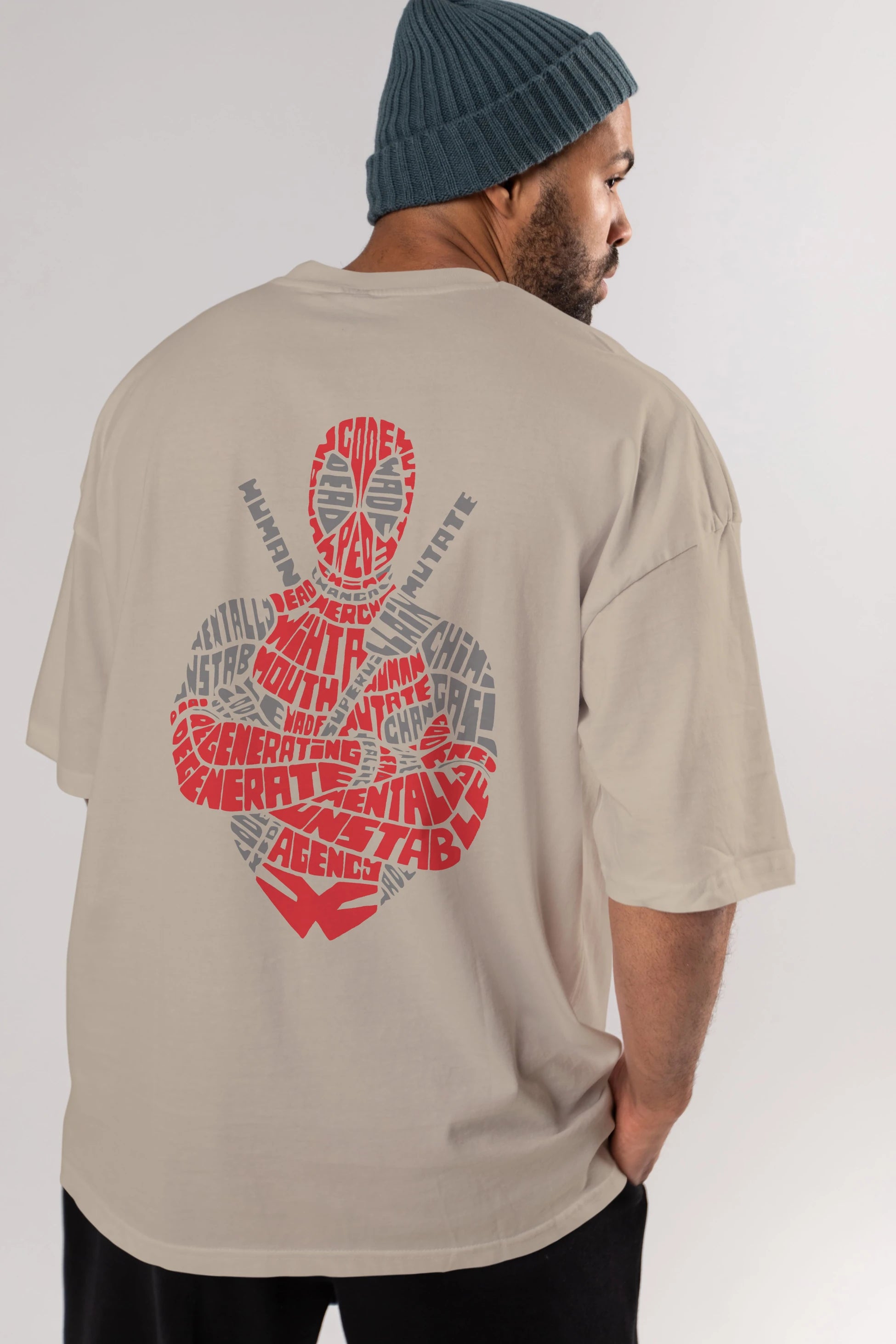 Deadpool (16) Arka Baskılı Oversize t-shirt Erkek Kadın Unisex %100 Pamuk Bisiklet Yaka tişort