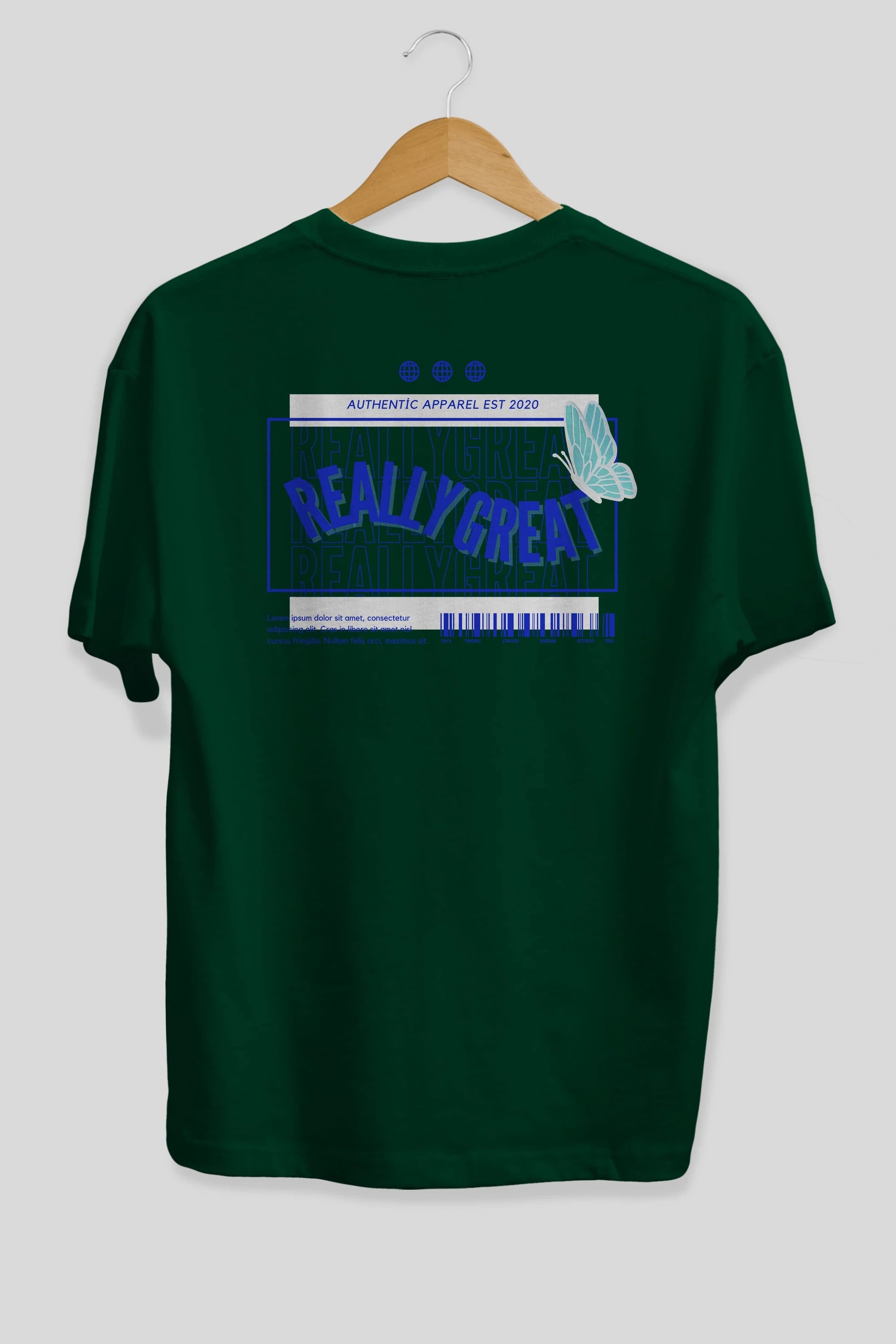 Really Great Yazılı Arka Baskılı Oversize t-shirt Erkek Kadın Unisex