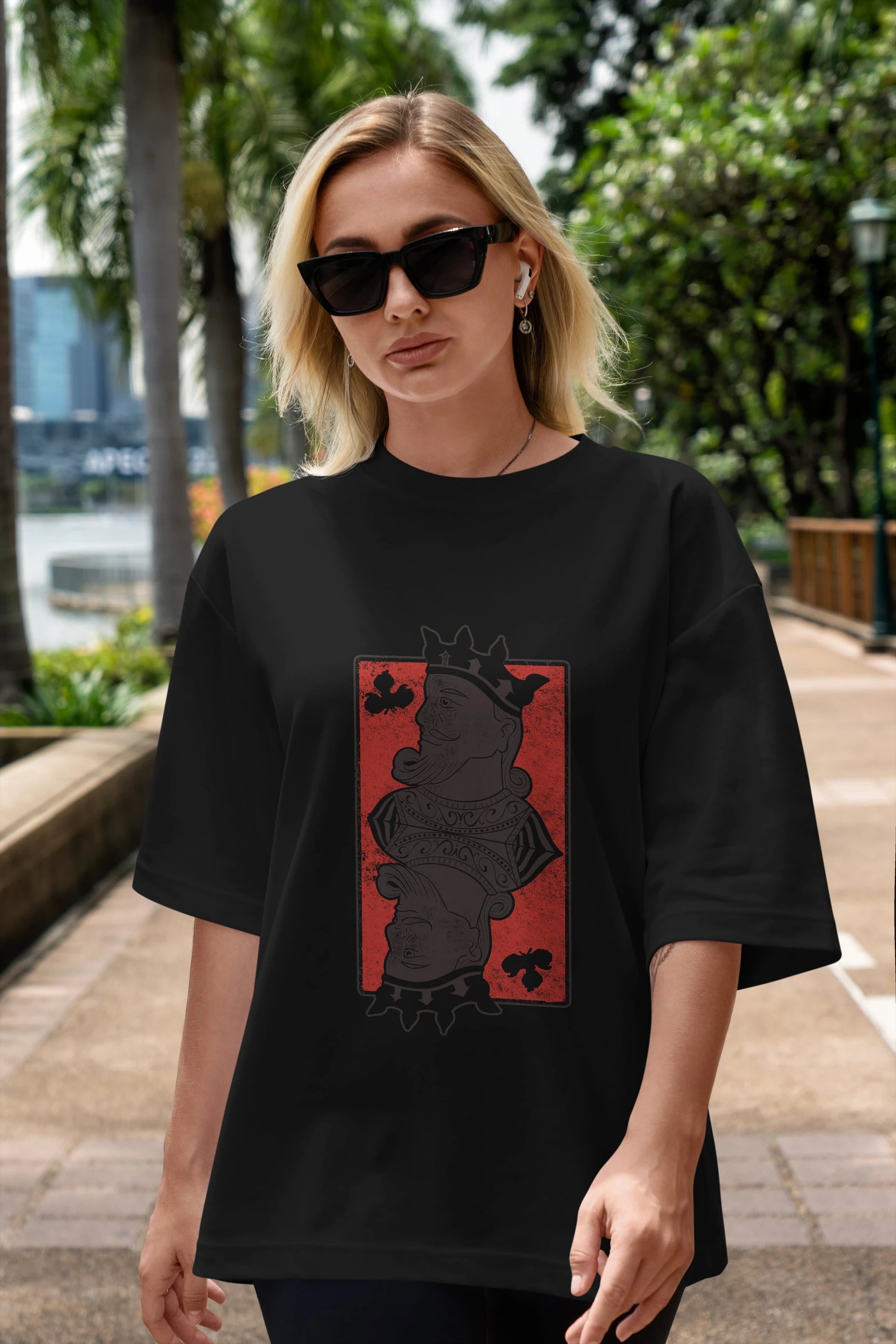 King Streetwear Ön Baskılı Oversize t-shirt Erkek Kadın Unisex