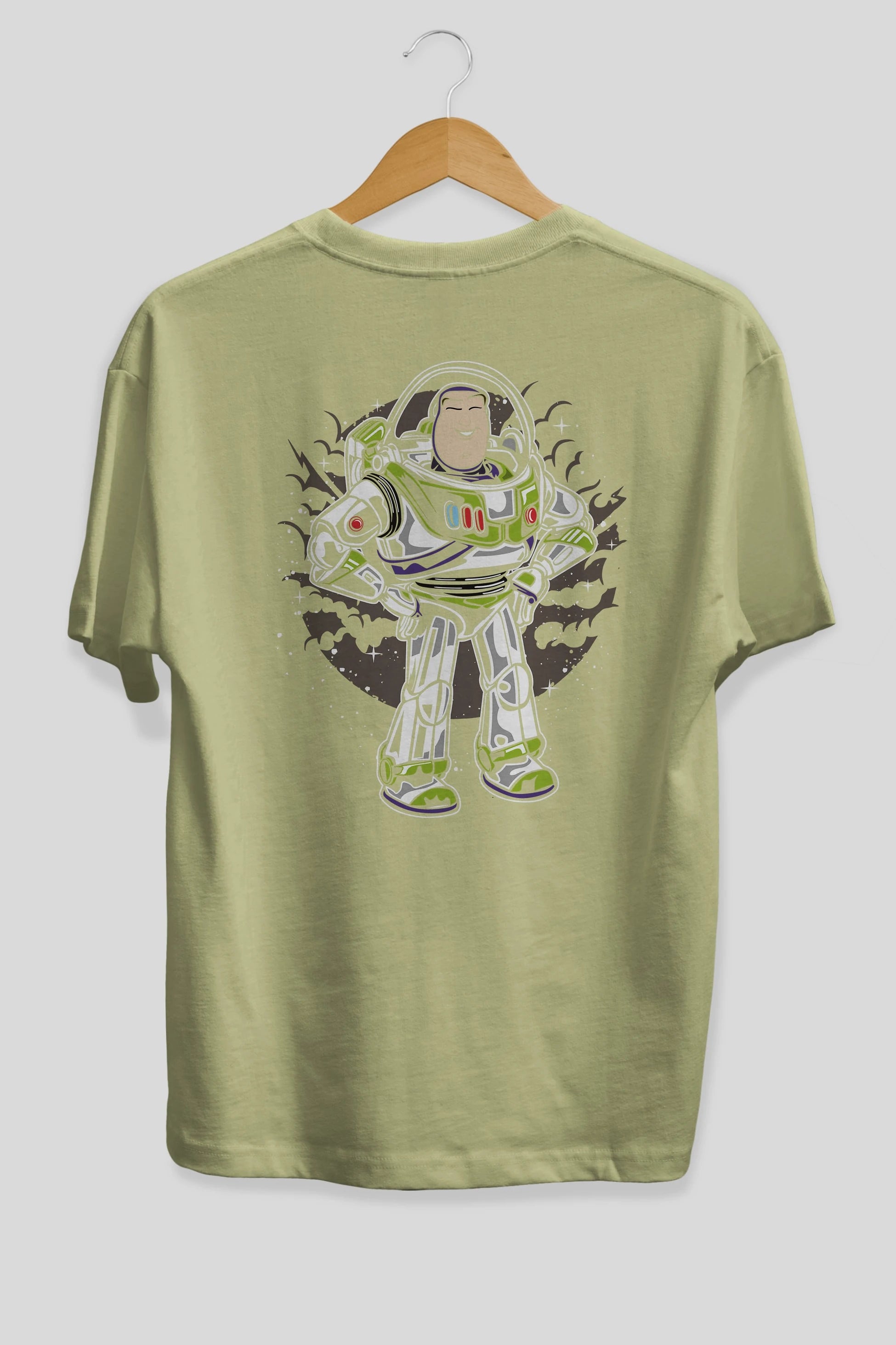 Buzz Arka Baskılı Oversize t-shirt Erkek Kadın Unisex %100 Pamuk
