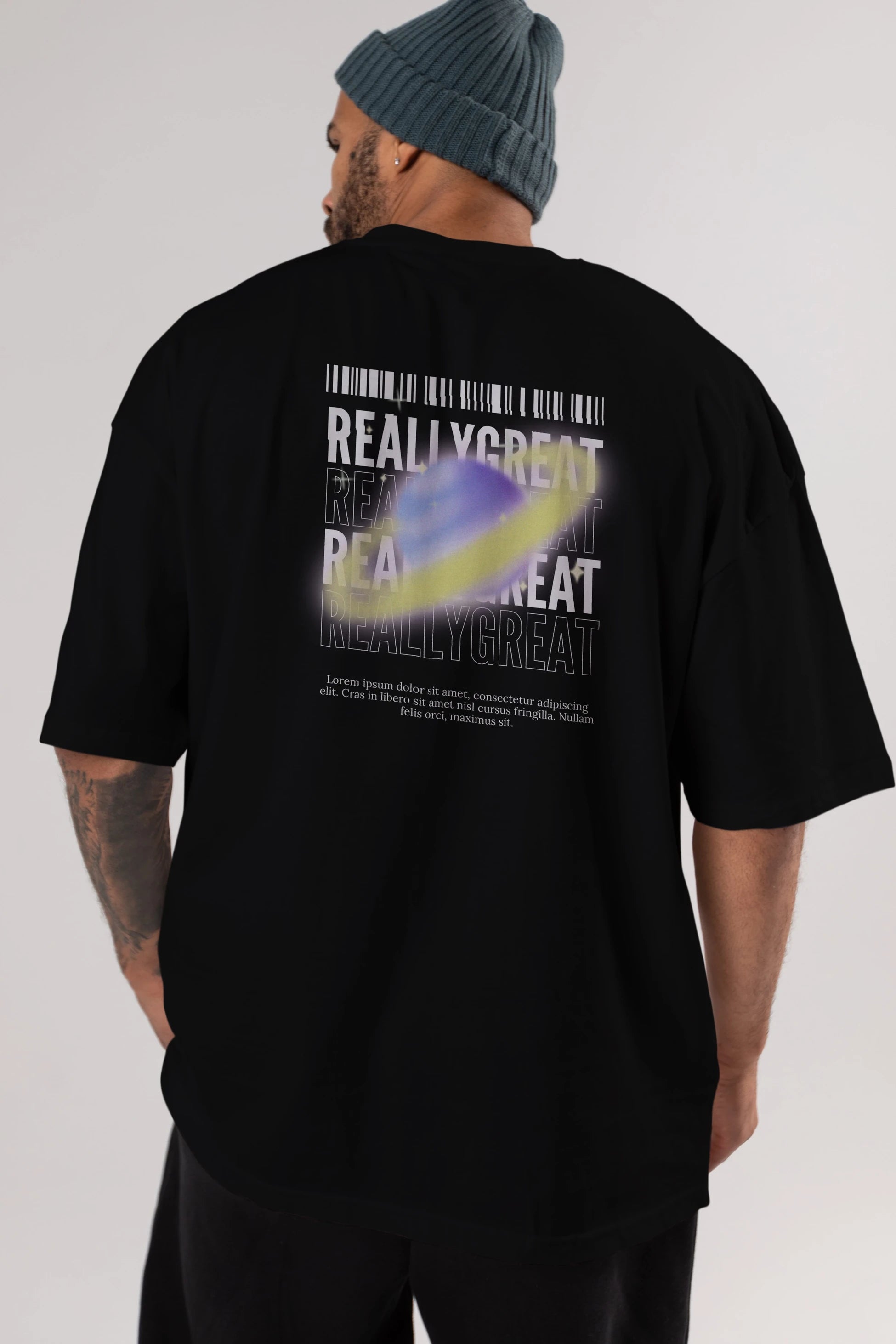 Really Great 2 Yazılı Arka Baskılı Oversize t-shirt Erkek Kadın Unisex