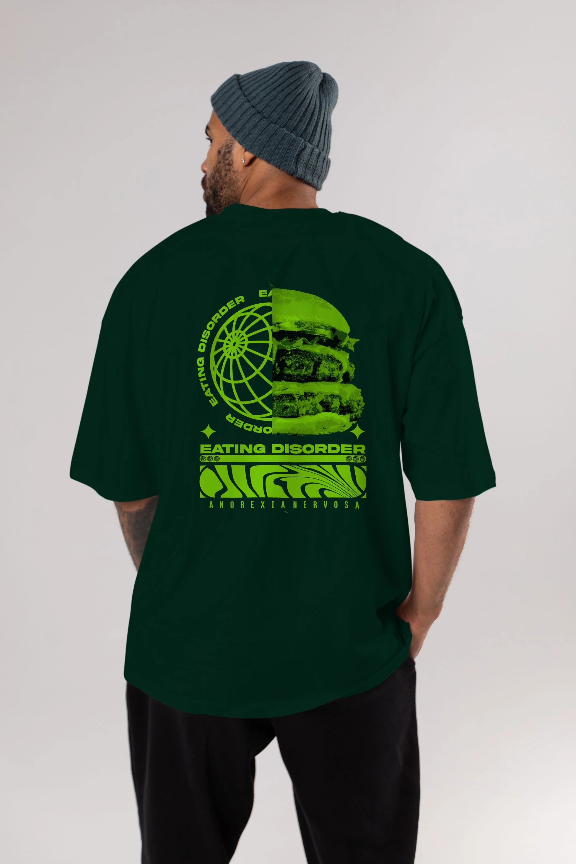 Eating Disorder Arka Baskılı Oversize t-shirt Erkek Kadın Unisex