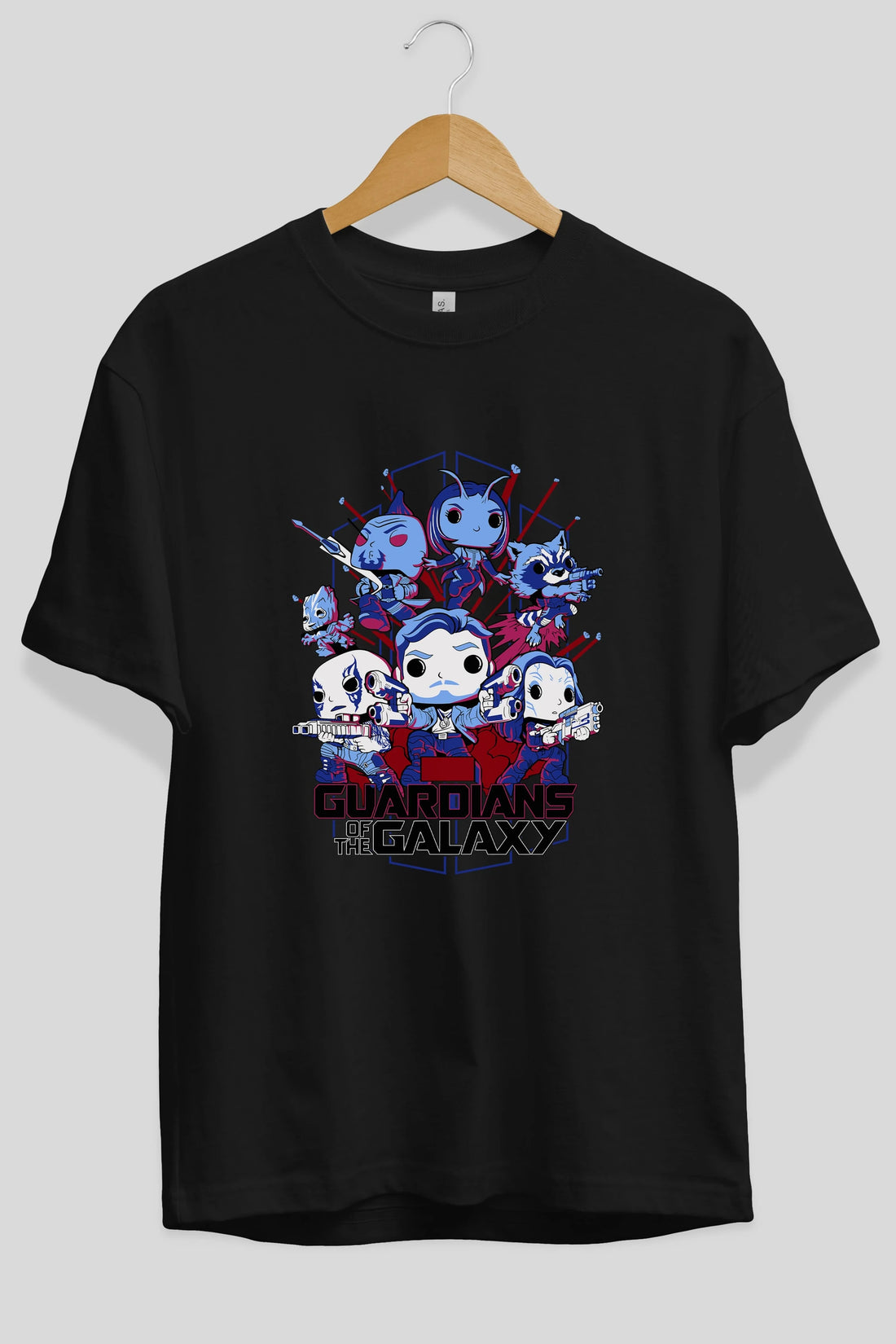 Guardians of the Galaxy Ön Baskılı Oversize t-shirt Erkek Kadın Unisex %100 Pamuk Bisiklet Yaka tişort