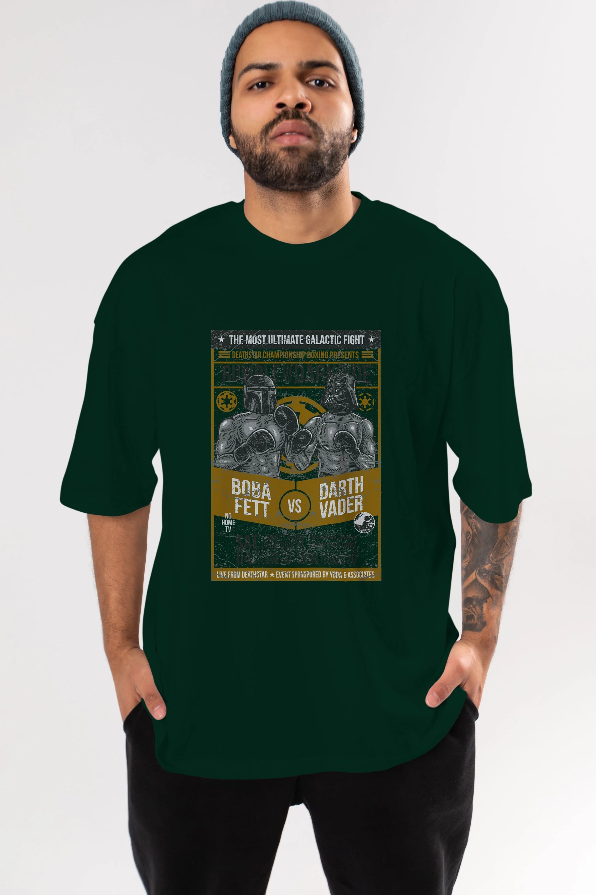 Rumble In The Darkside Ön Baskılı Oversize t-shirt Erkek Kadın Unisex %100 Pamuk tişort