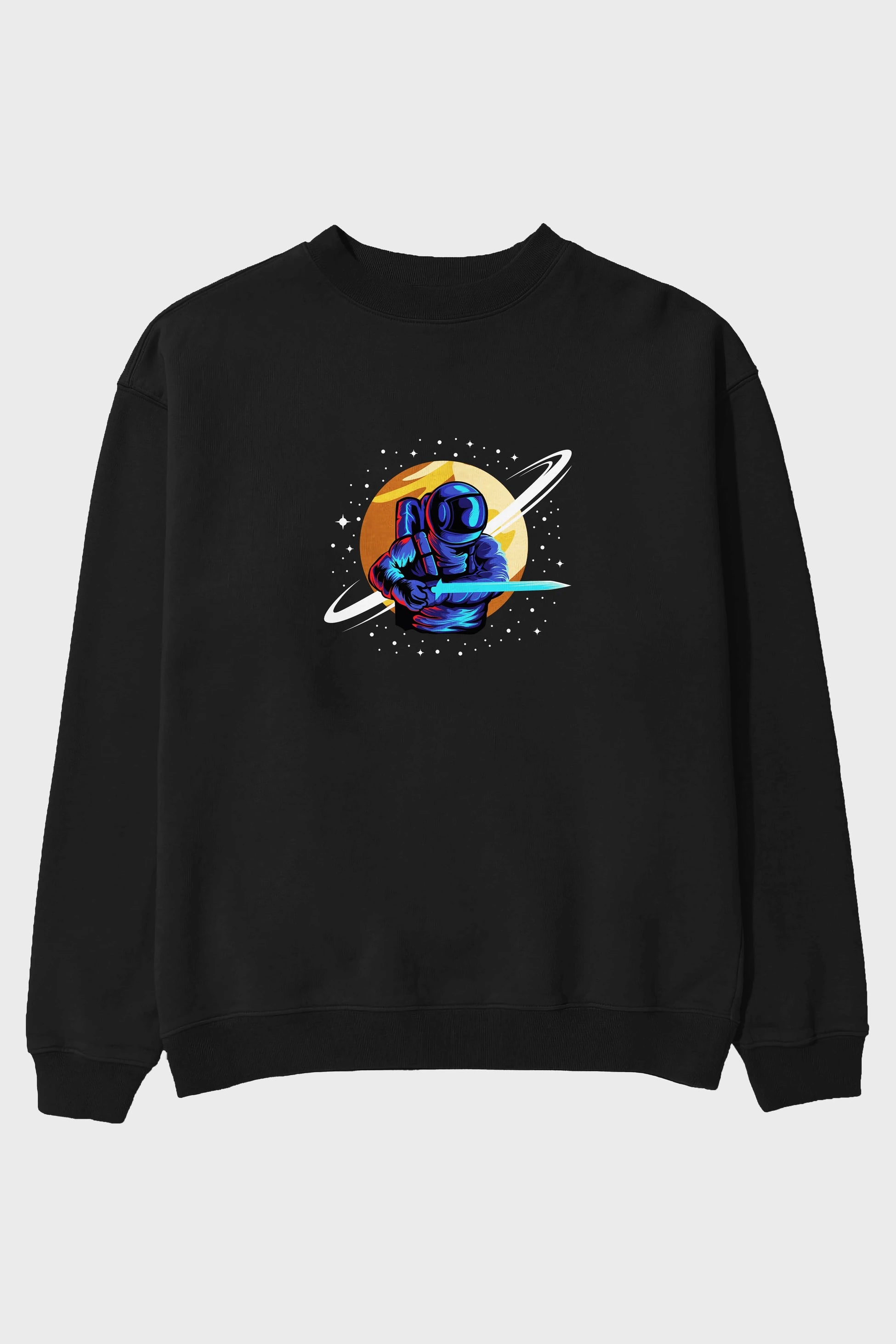Astro Knight Ön Baskılı Oversize Sweatshirt Erkek Kadın Unisex