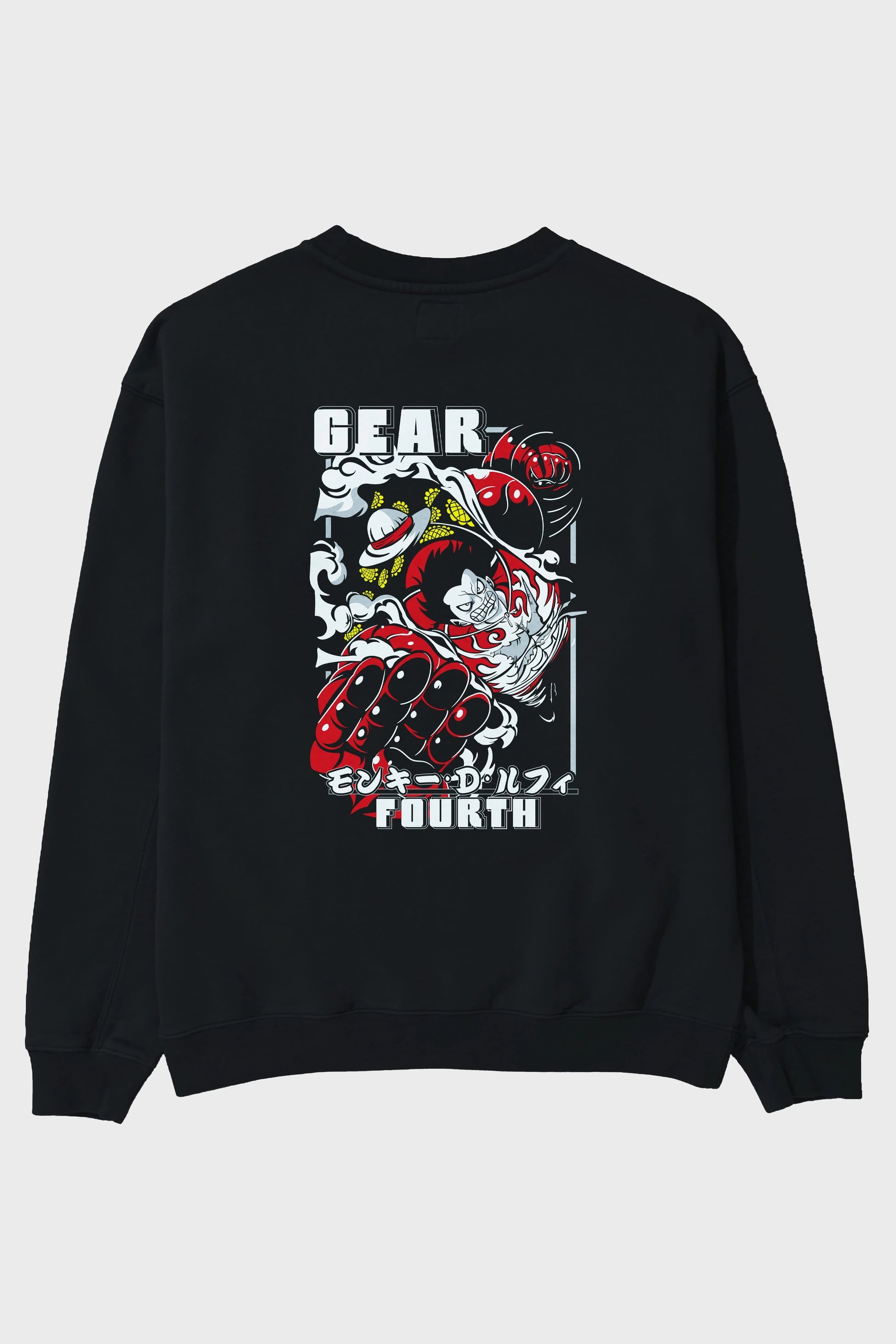 Luffy GEAR 4 Arka Baskılı Anime Oversize Sweatshirt Erkek Kadın Unisex