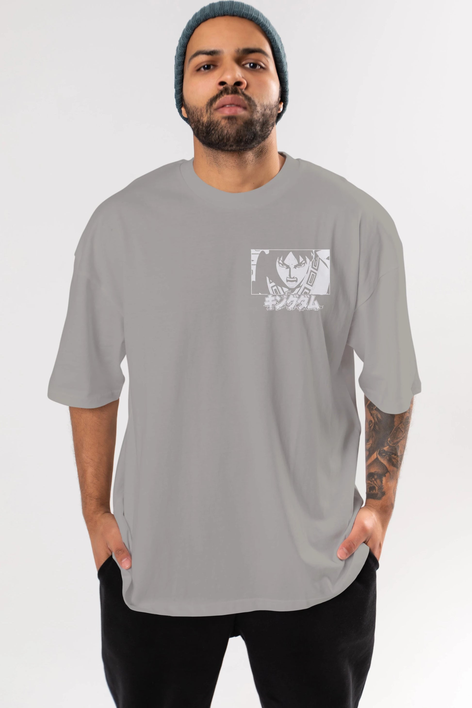 Xin 1 Ön Sol Baskılı Oversize t-shirt Erkek Kadın Unisex %100 Pamuk Bisiklet Yaka tişort