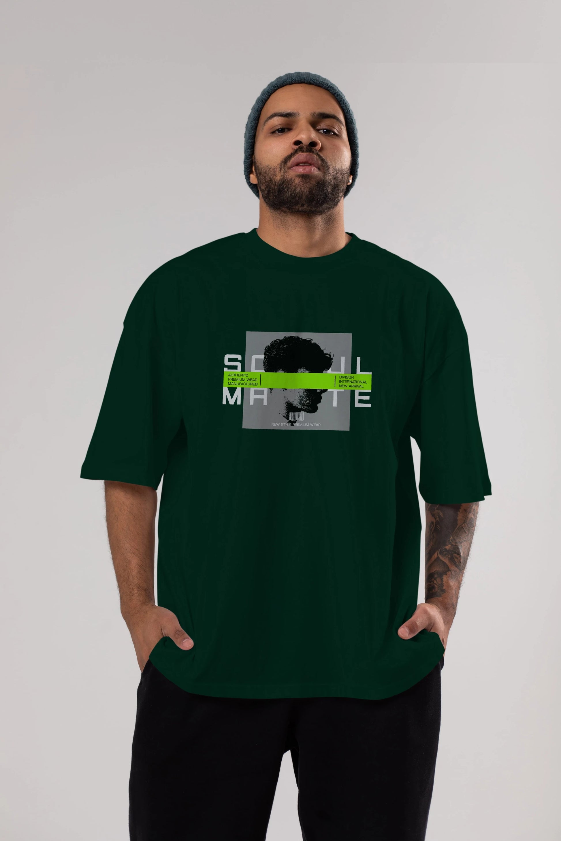 Soul Mate Ön Baskılı Oversize t-shirt Erkek Kadın Unisex