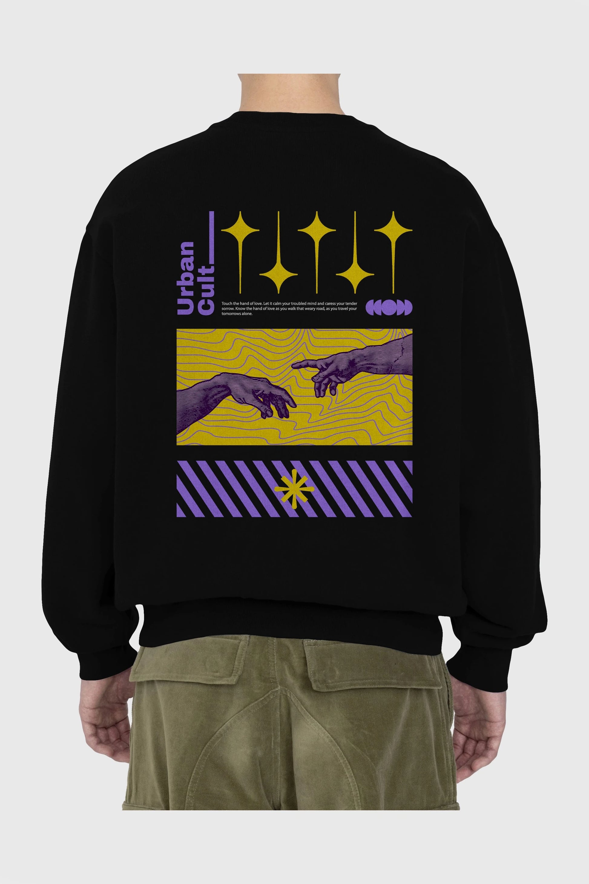 Urban Cult Arka Baskılı Oversize Sweatshirt Erkek Kadın Unisex