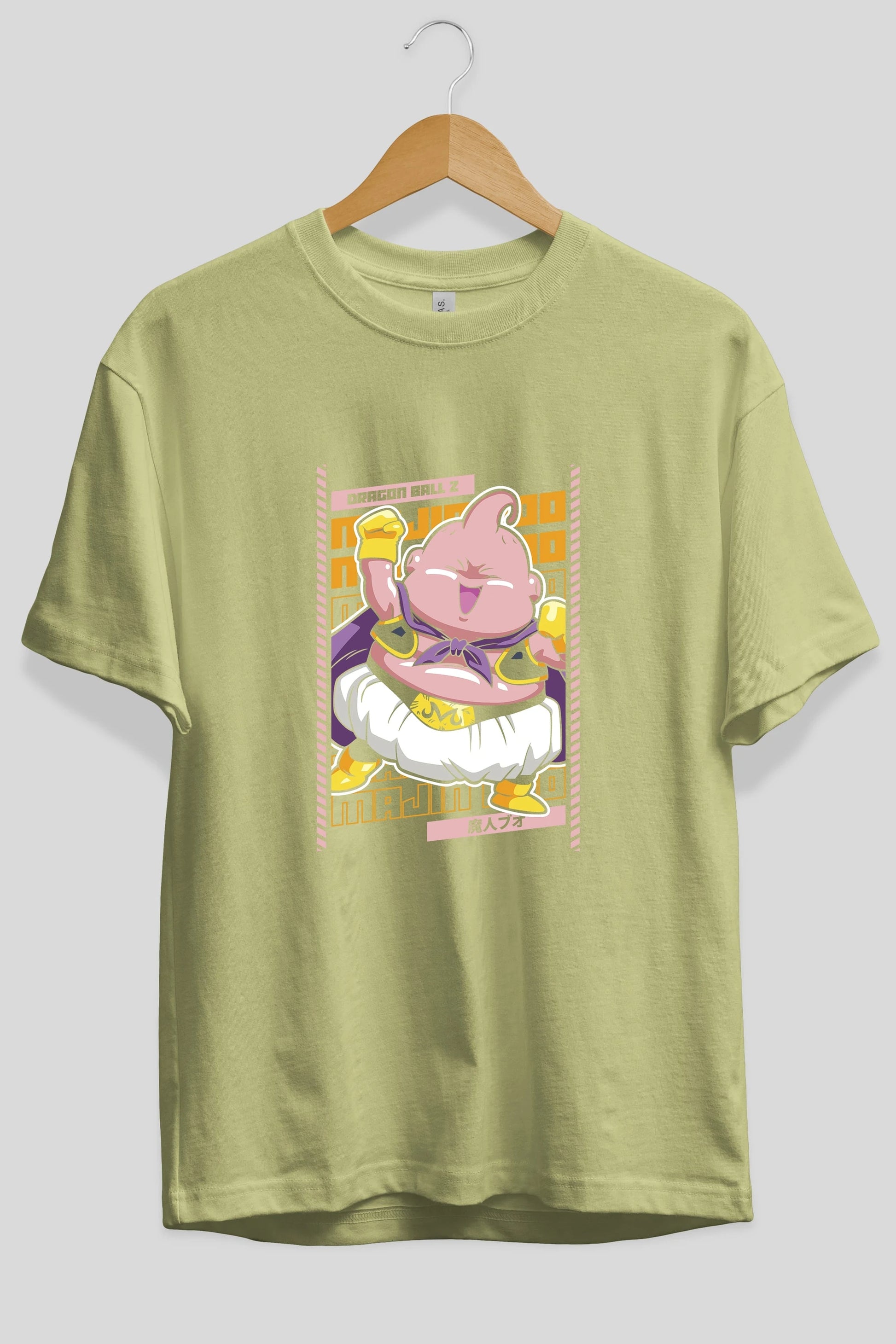 MAJIN BOO1 Anime Ön Baskılı Oversize t-shirt %100 pamuk Erkek Kadın Unisex
