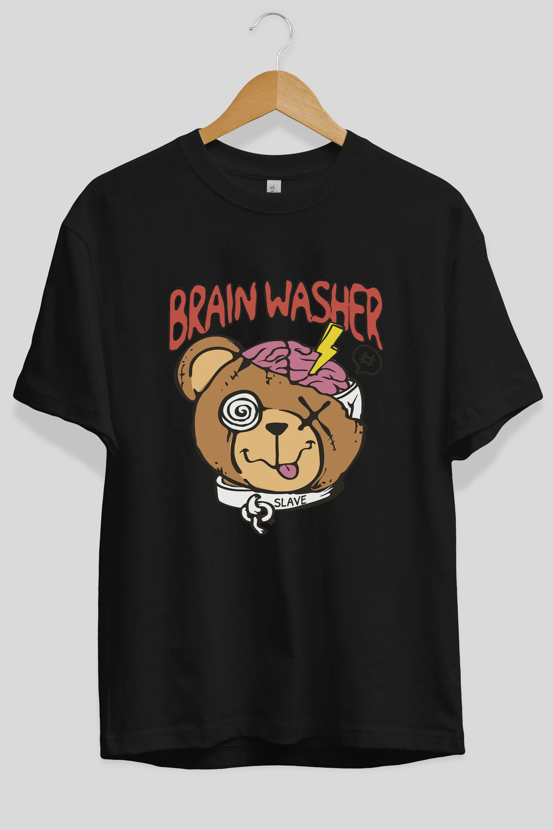 Brain Washer Ön Baskılı Oversize t-shirt Erkek Kadın Unisex