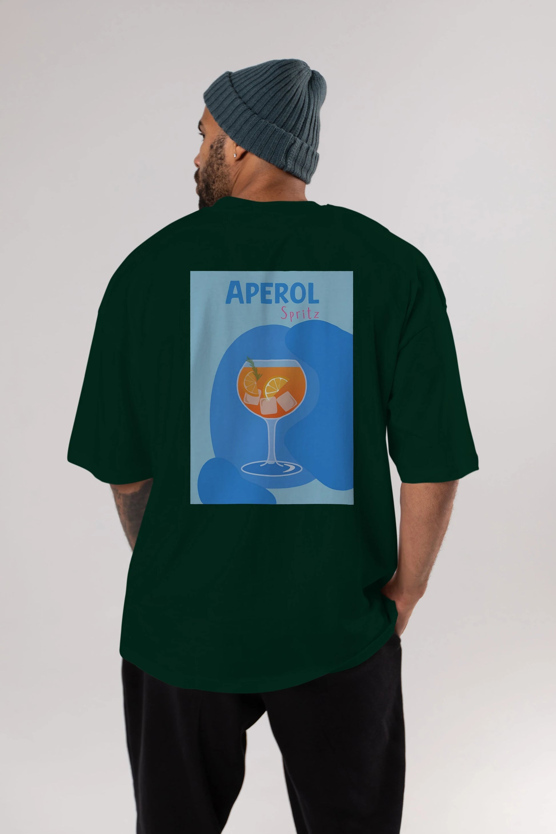 Aperol Spritz 10 Arka Baskılı Oversize t-shirt Erkek Kadın Unisex %100 Pamuk Bisiklet Yaka tişort