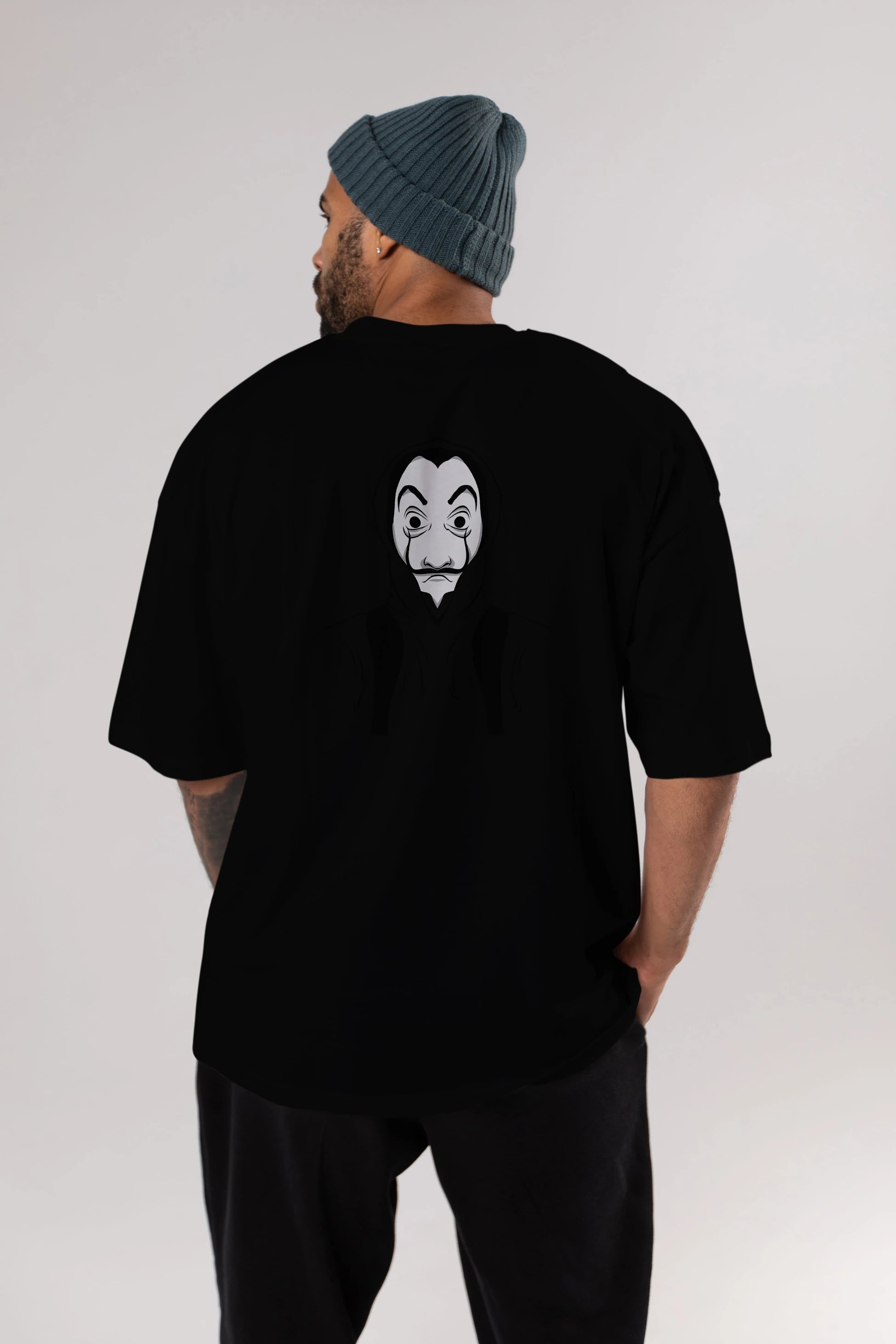 La Casa De Papel (7) Arka Baskılı Oversize t-shirt Erkek Kadın Unisex %100 Pamuk Bisiklet Yaka tişort