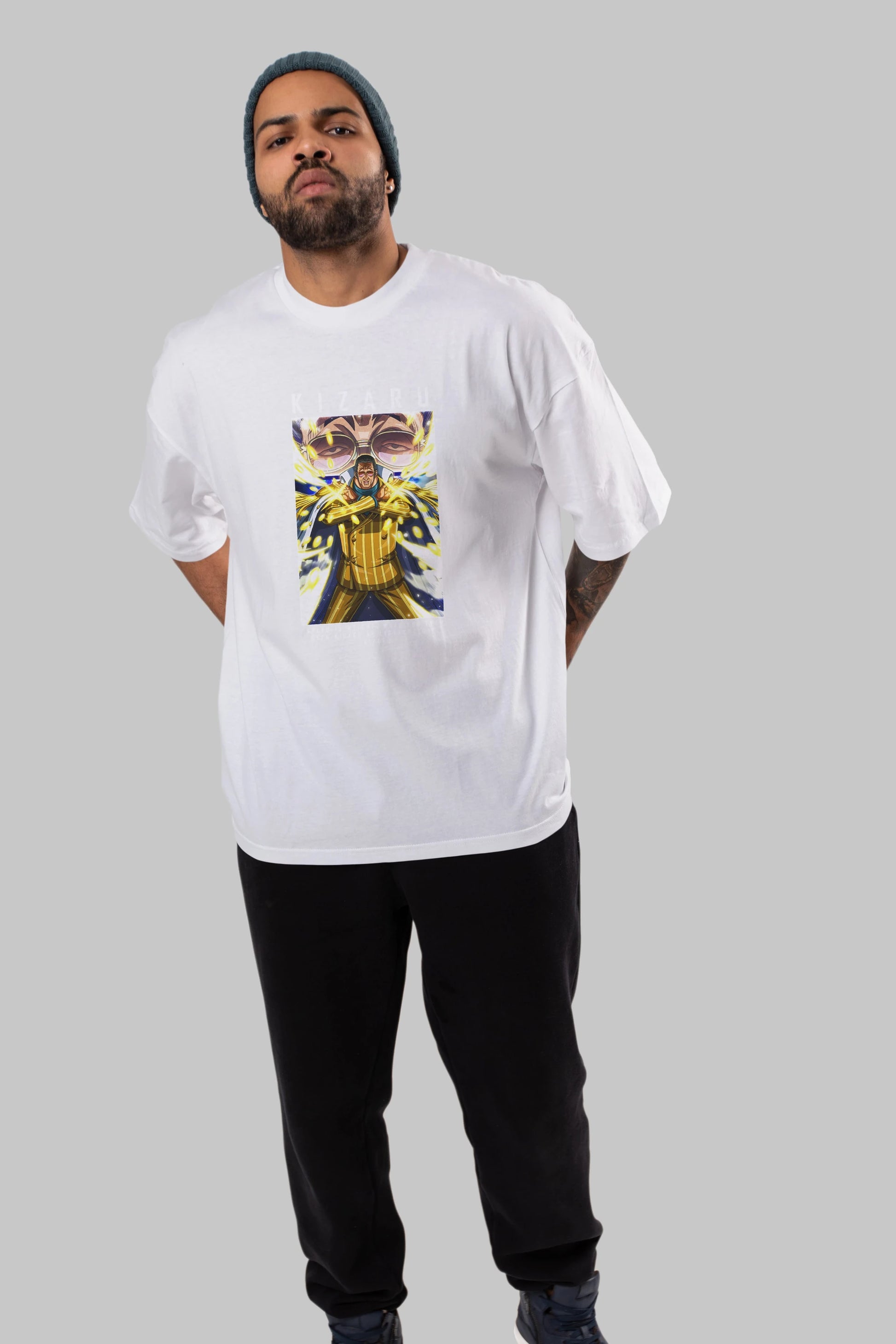 Kizaru Anime Ön Baskılı Oversize t-shirt Erkek Kadın Unisex
