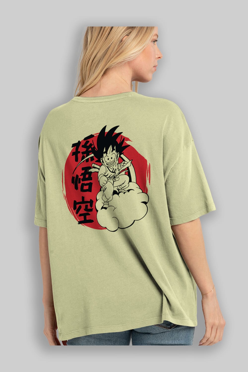 DRAGON BALL Anime Arka Baskılı Oversize t-shirt Erkek Kadın Unisex