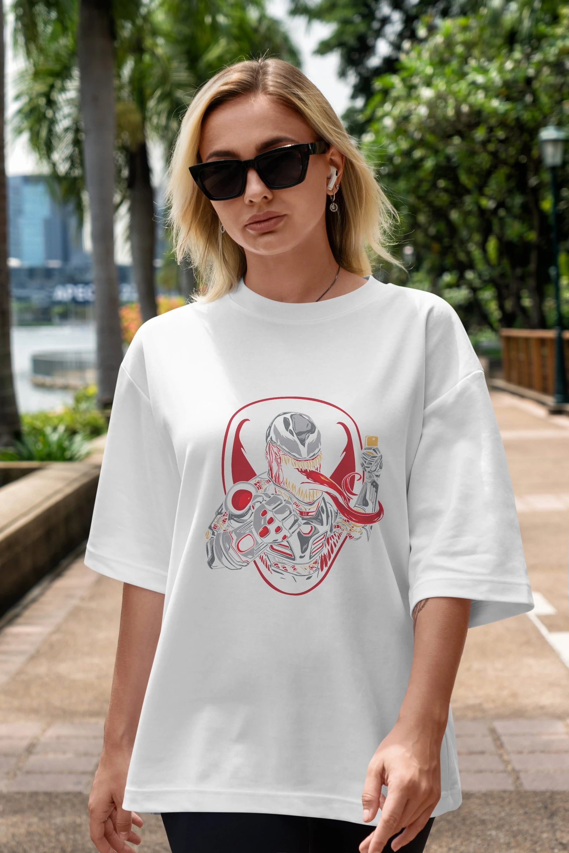 Venom (17) Ön Baskılı Oversize t-shirt Erkek Kadın Unisex %100 Pamuk Bisiklet Yaka tişort