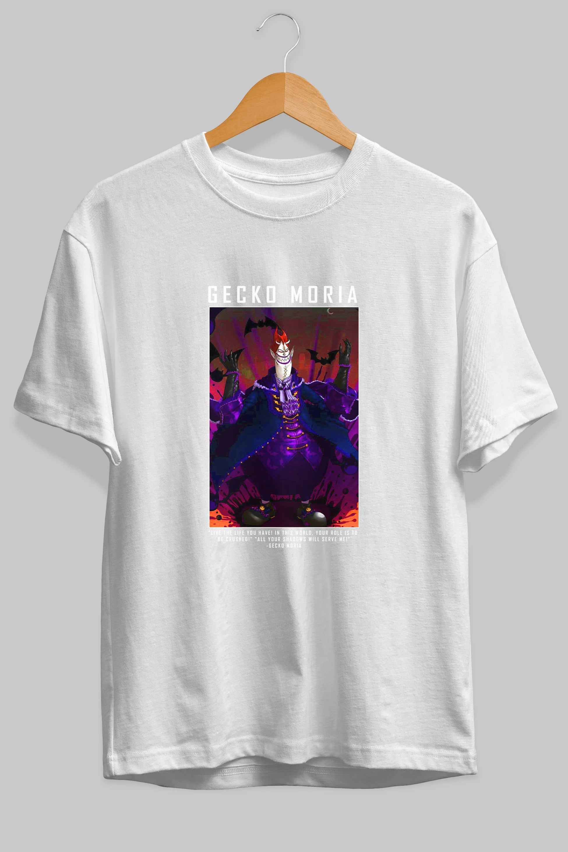 Gecko Moria Anime Ön Baskılı Oversize t-shirt Erkek Kadın Unisex