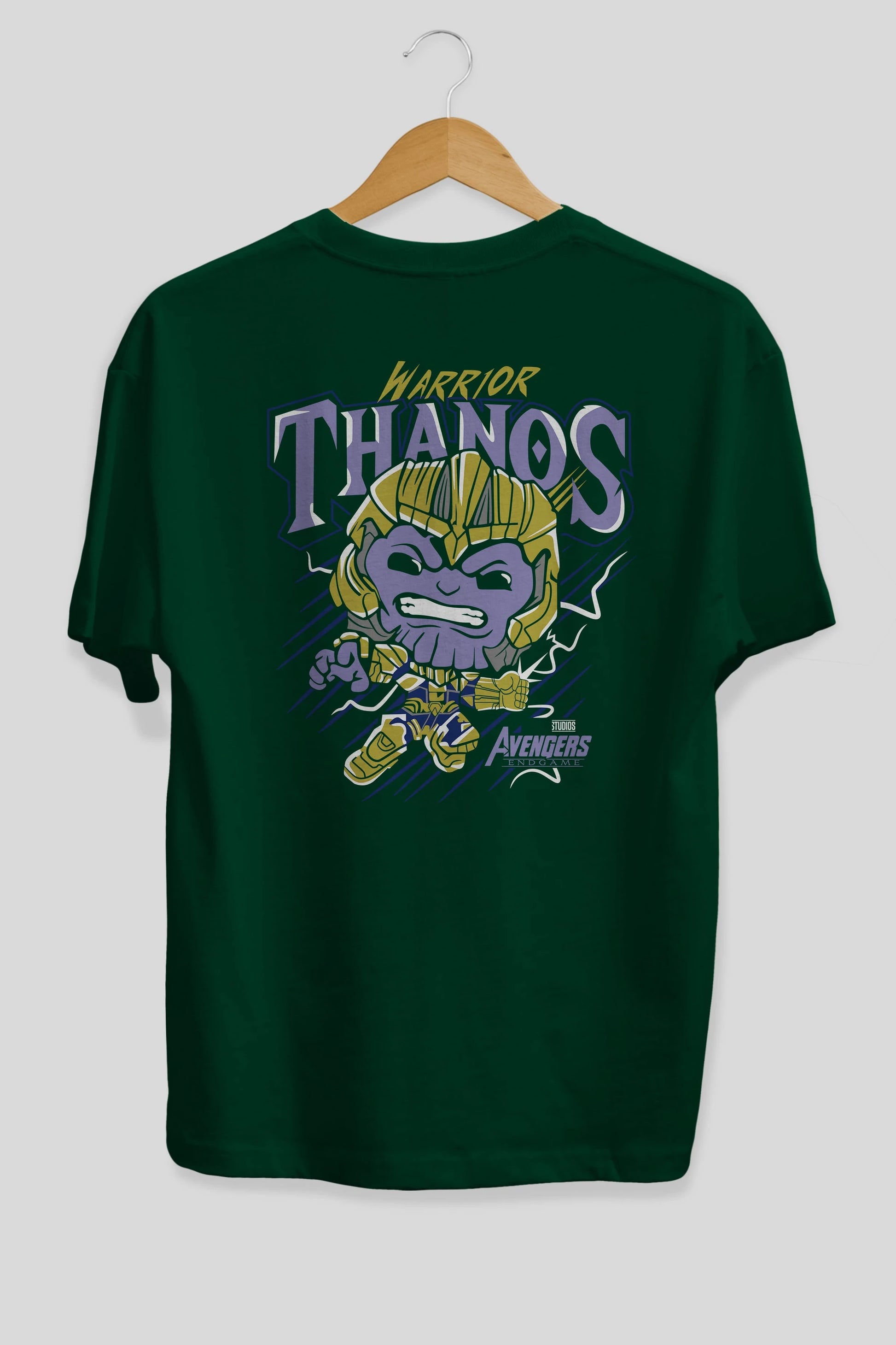 Thanos (2) Arka Baskılı Oversize t-shirt Erkek Kadın Unisex %100 Pamuk Bisiklet Yaka tişort