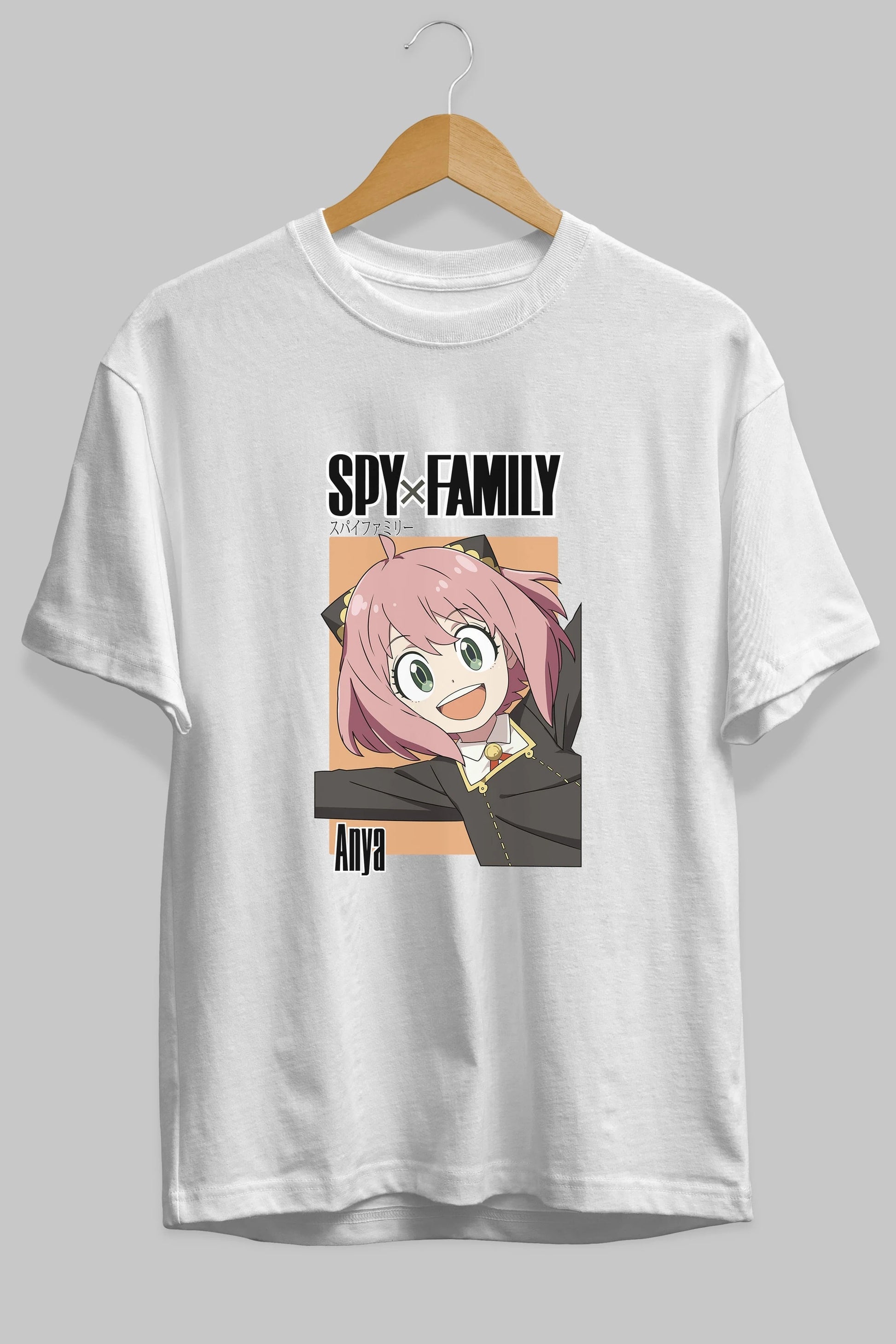 SPY X FAMILY Anya Anime Ön Baskılı Oversize t-shirt %100 pamuk Erkek Kadın Unisex
