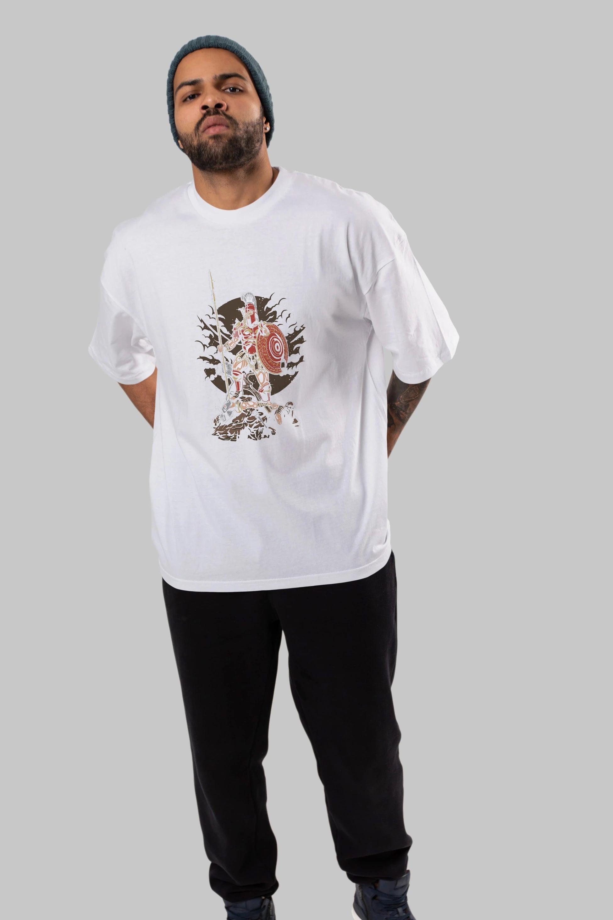 Sparta Ön Baskılı Oversize t-shirt Erkek Kadın Unisex %100 Pamuk tişort