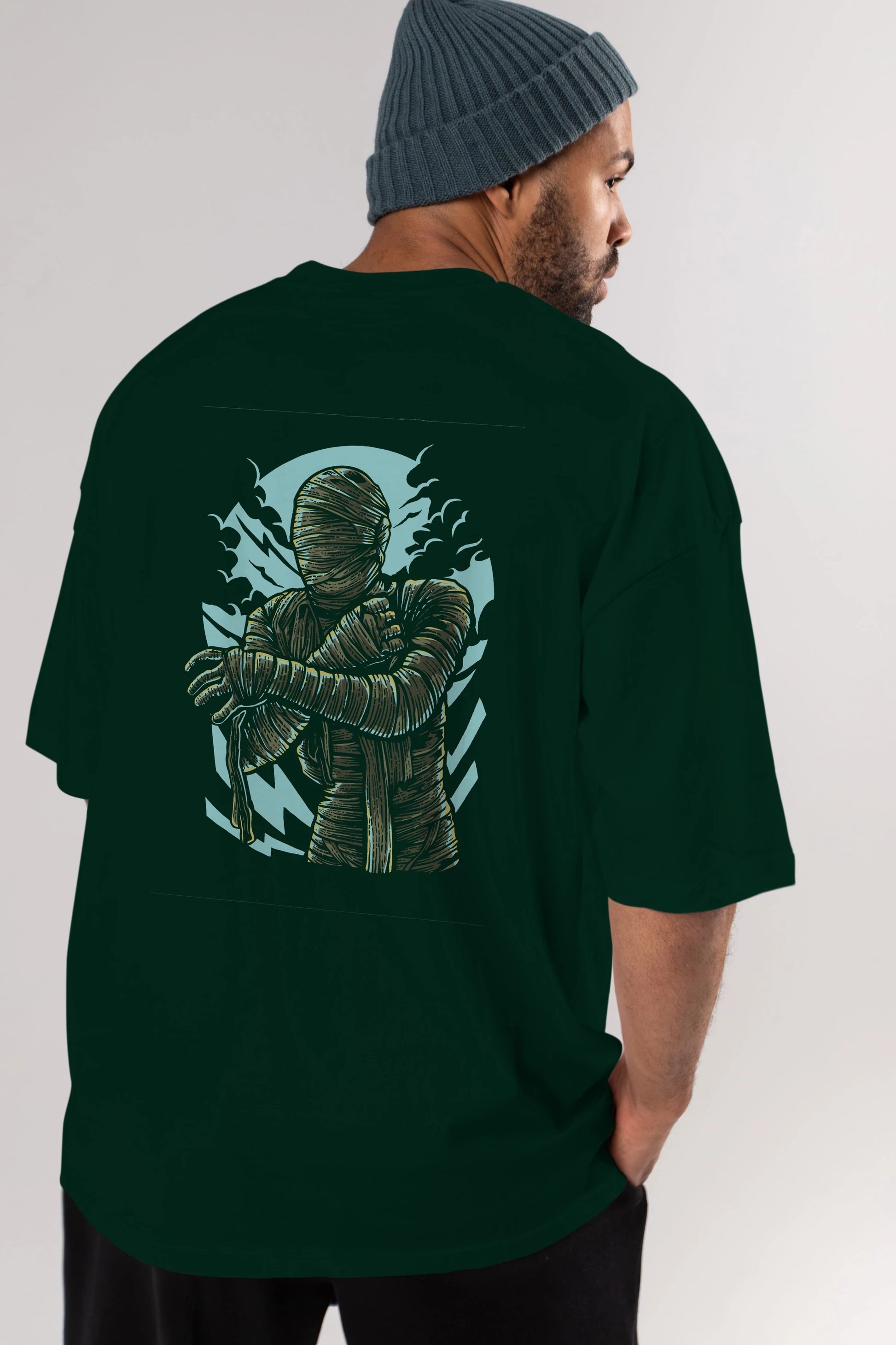 The Mummy Arka Baskılı Oversize t-shirt Erkek Kadın Unisex %100 Pamuk