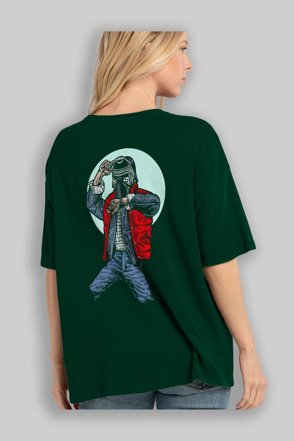 Kylo Mcfly Arka Baskılı Oversize t-shirt Erkek Kadın Unisex %100 Pamuk