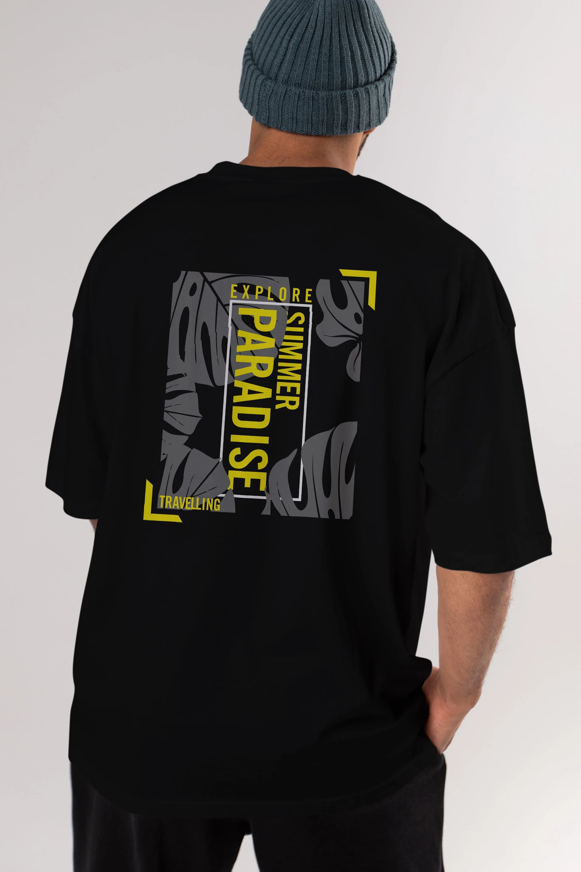 Explore Summer Arka Baskılı Oversize t-shirt Erkek Kadın Unisex