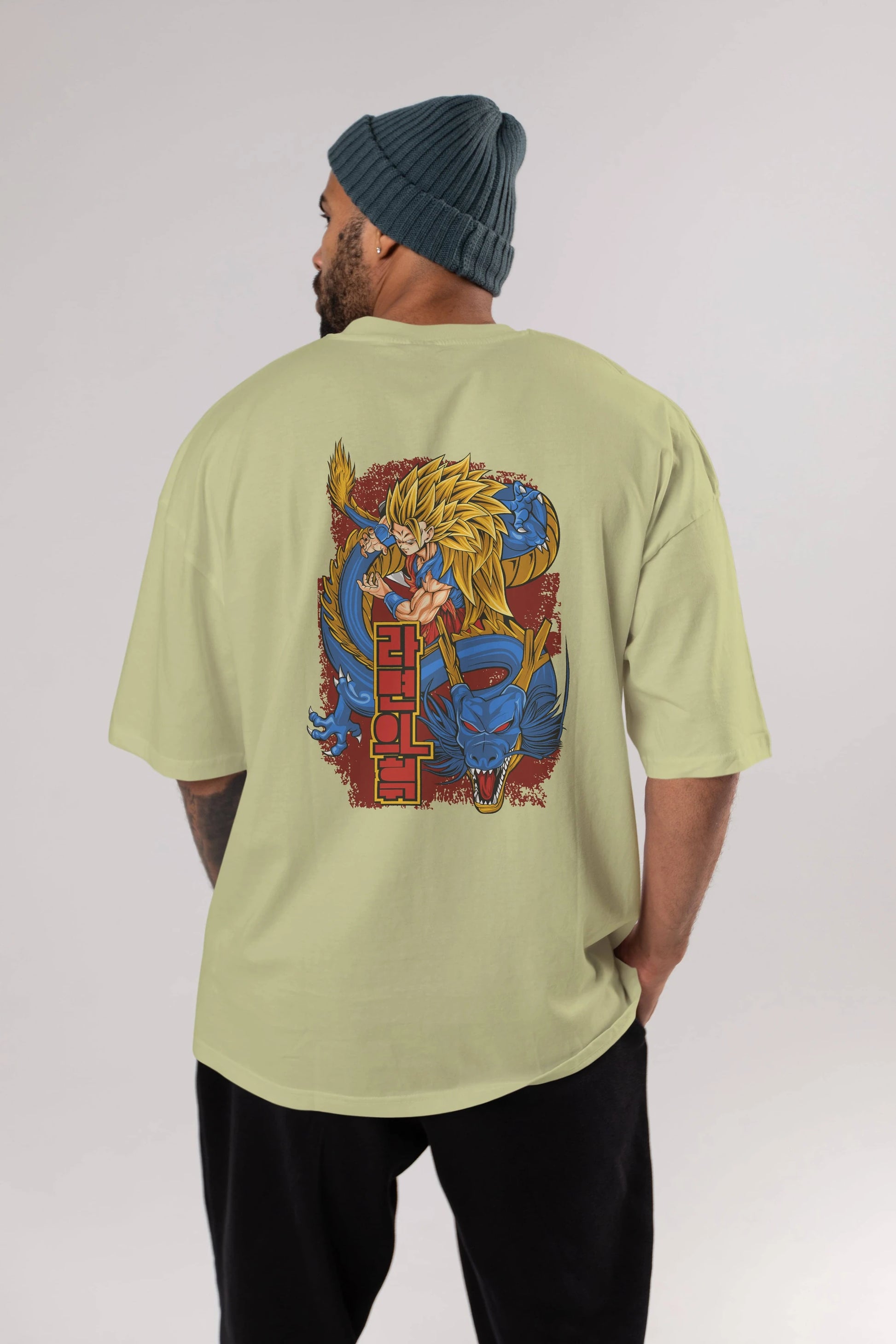 DRAGON BALL Z Anime Arka Baskılı Oversize t-shirt Erkek Kadın Unisex