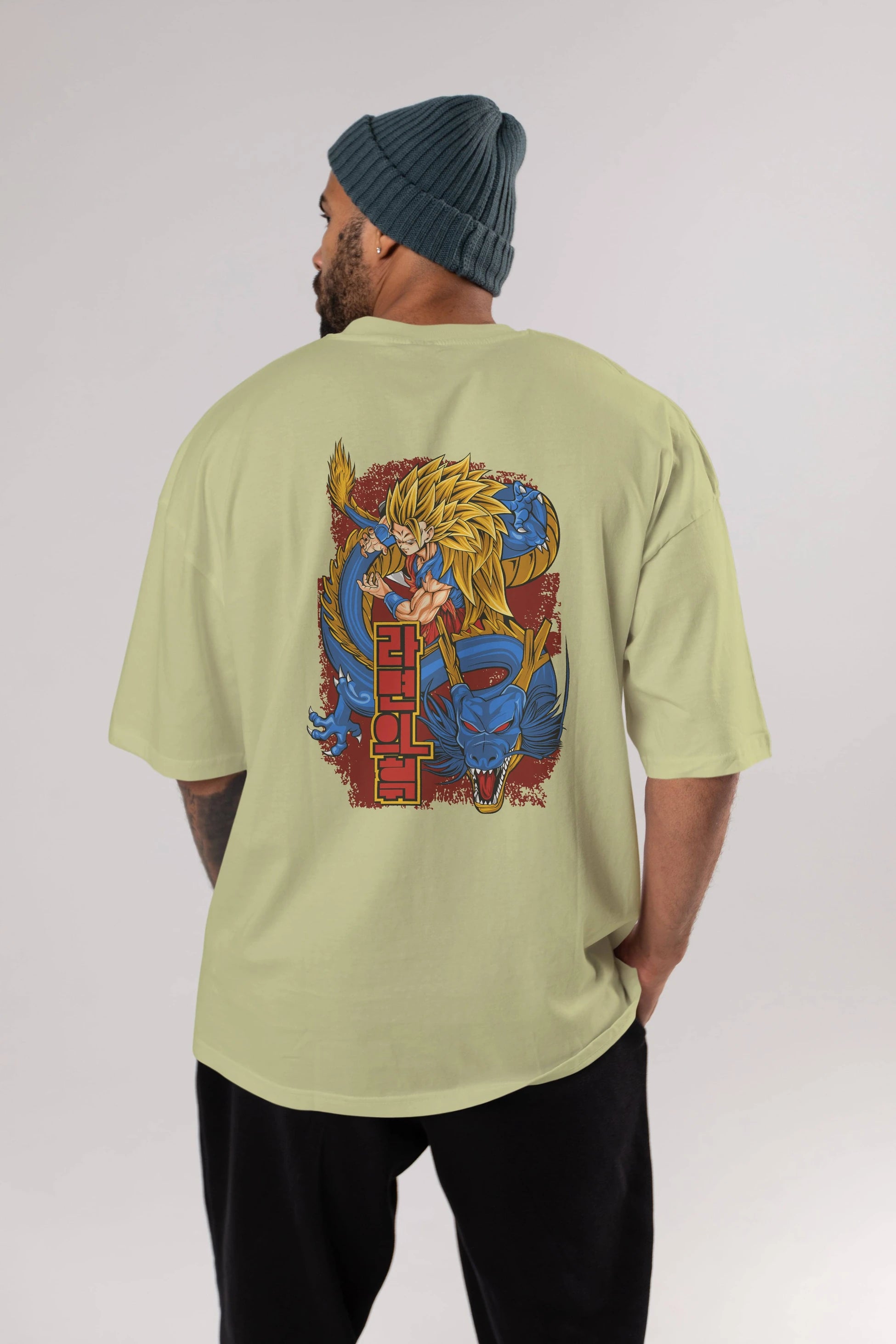 DRAGON BALL Z Anime Arka Baskılı Oversize t-shirt Erkek Kadın Unisex