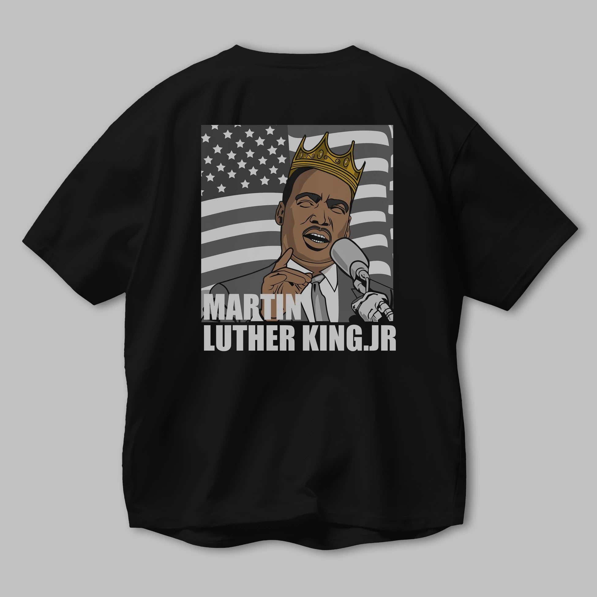 Luther King Arka Baskılı Oversize t-shirt Erkek Kadın Unisex %100 Pamuk tişort