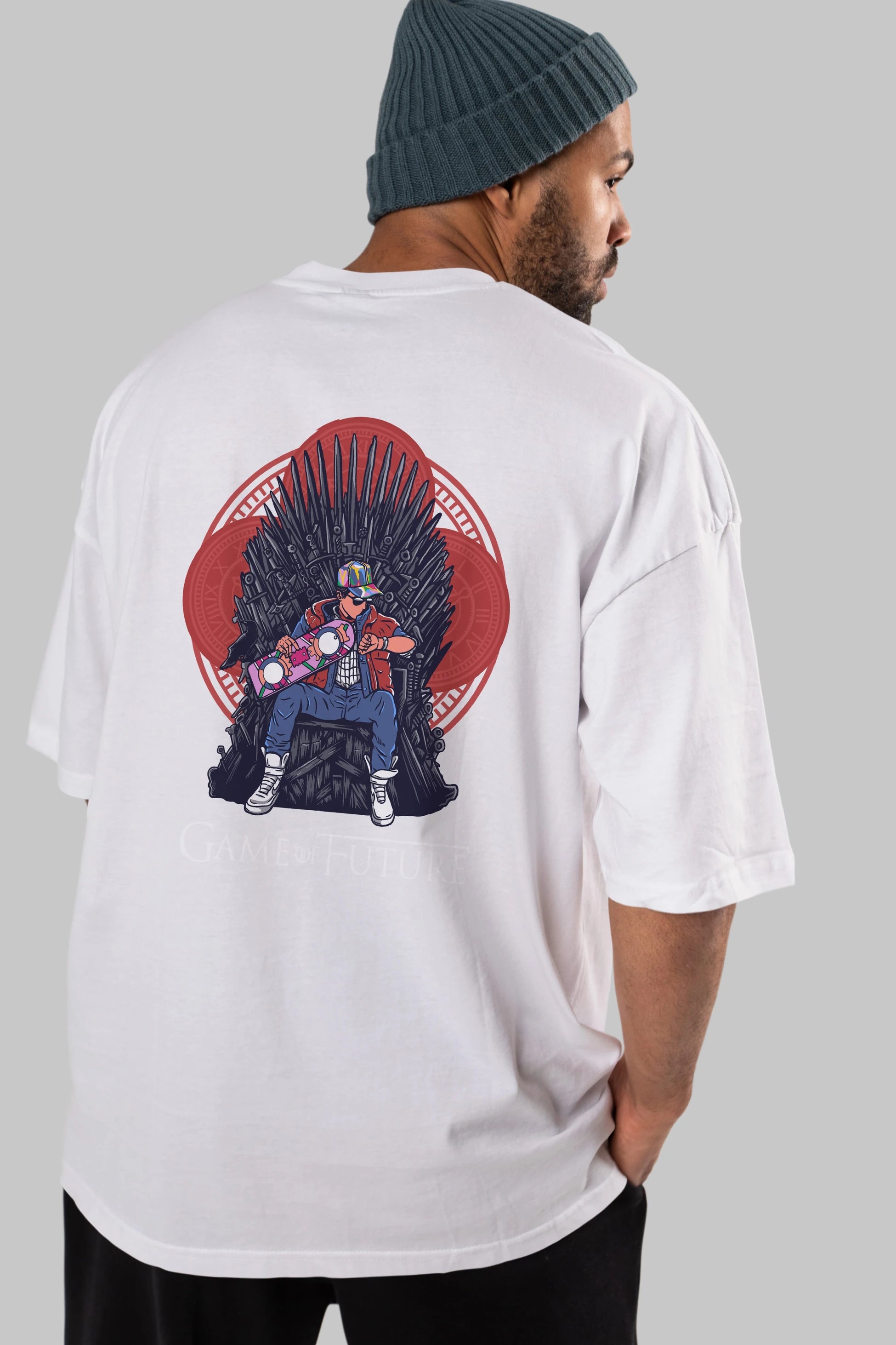 Game Of Future Arka Baskılı Oversize t-shirt Erkek Kadın Unisex %100 Pamuk