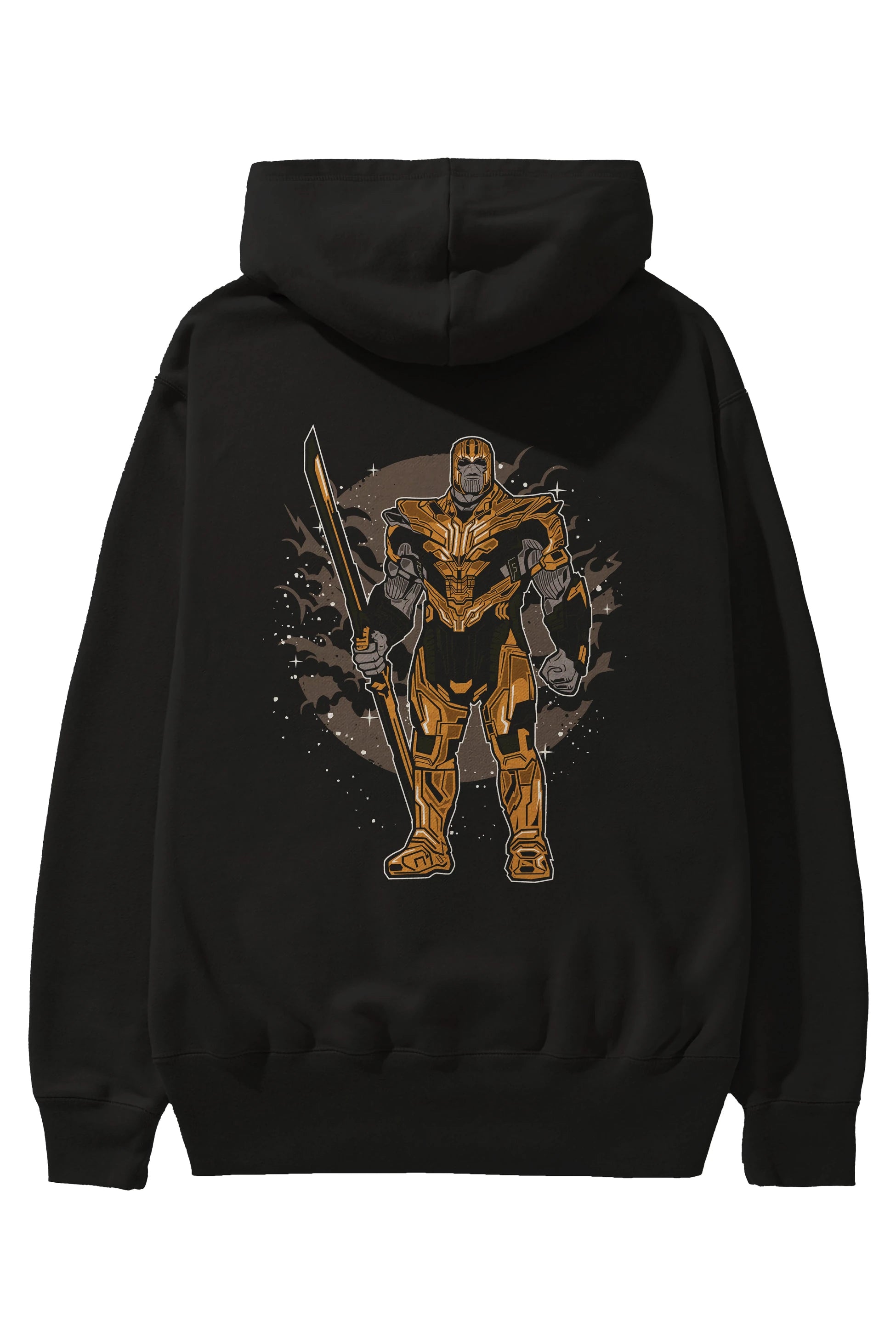 Thanos Arka Baskılı Hoodie Oversize Kapüşonlu Sweatshirt Erkek Kadın Unisex