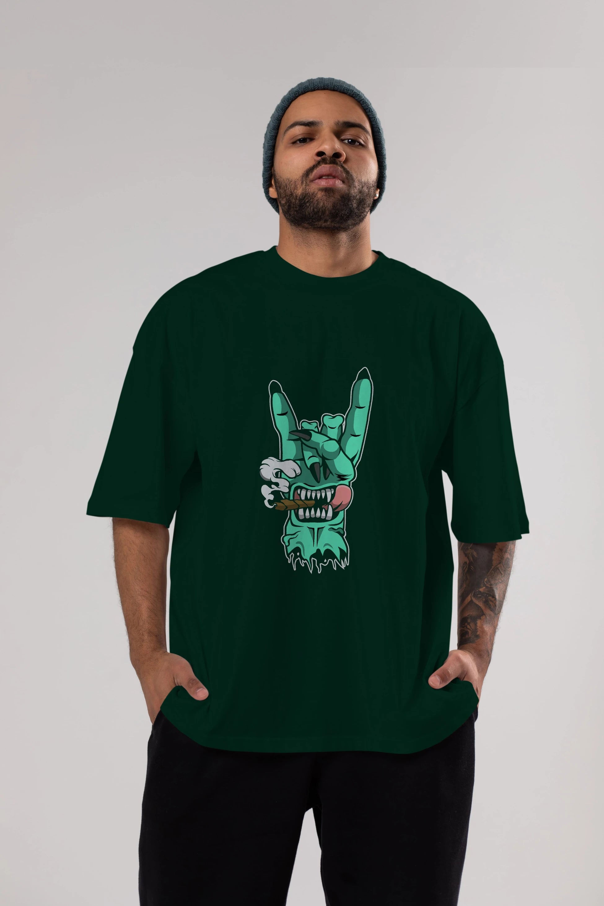 Metal Sign Ön Baskılı Oversize t-shirt Erkek Kadın Unisex %100 Pamuk tişort