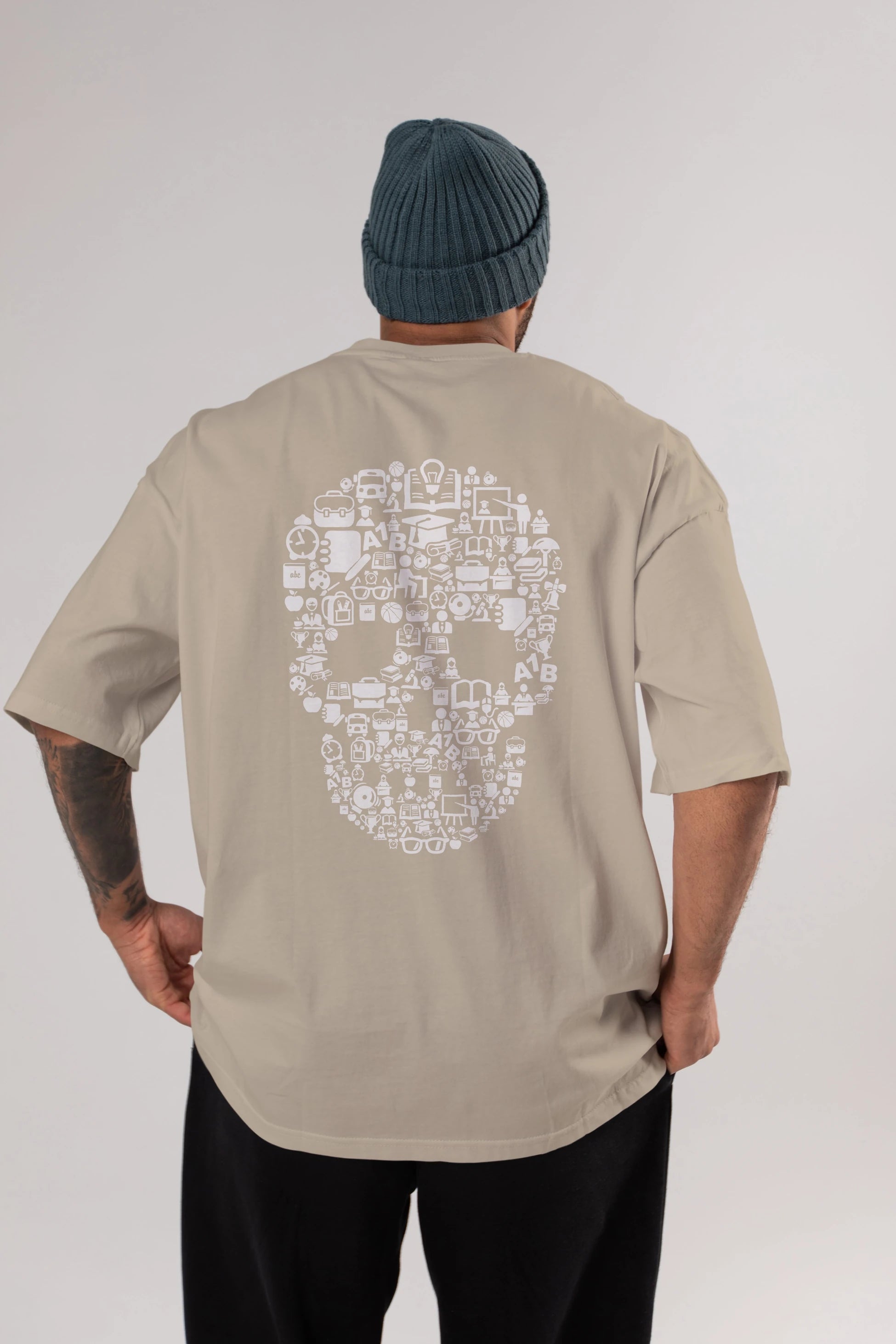 Dead  School Arka Baskılı Oversize t-shirt %100 pamuk Erkek Kadın Unisex