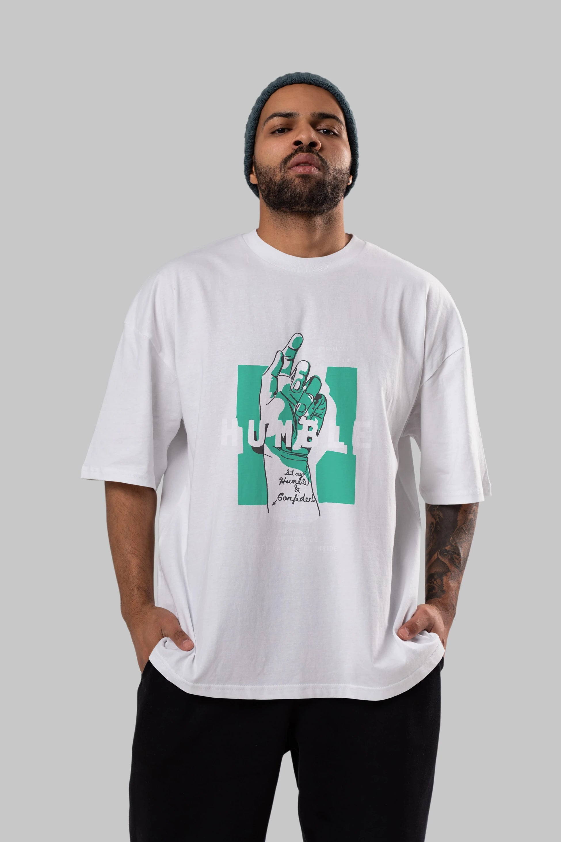Humble Ön Baskılı Oversize t-shirt Erkek Kadın Unisex