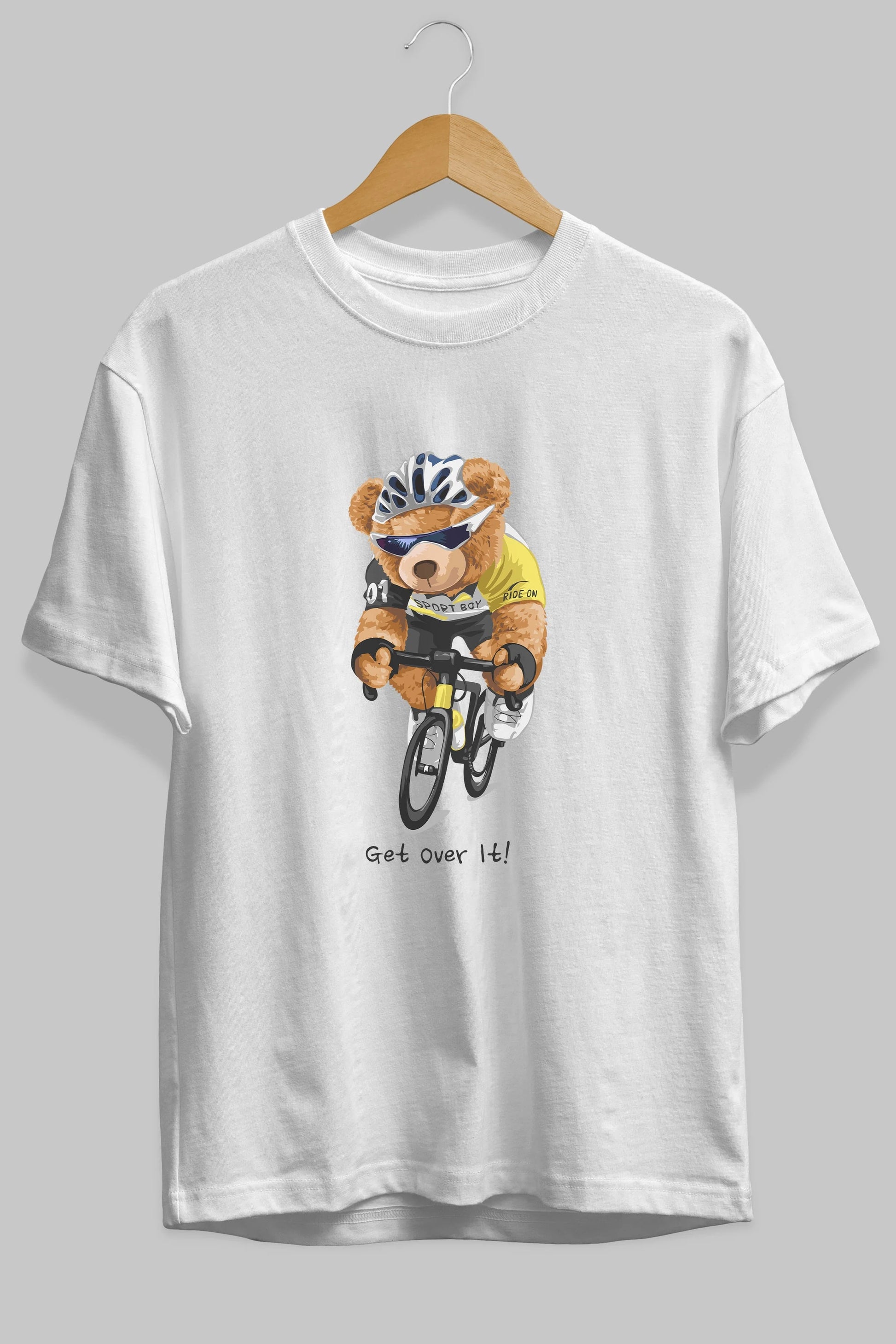 Teddy Bear Sport Boy Ön Baskılı Oversize t-shirt Erkek Kadın Unisex %100 Pamuk