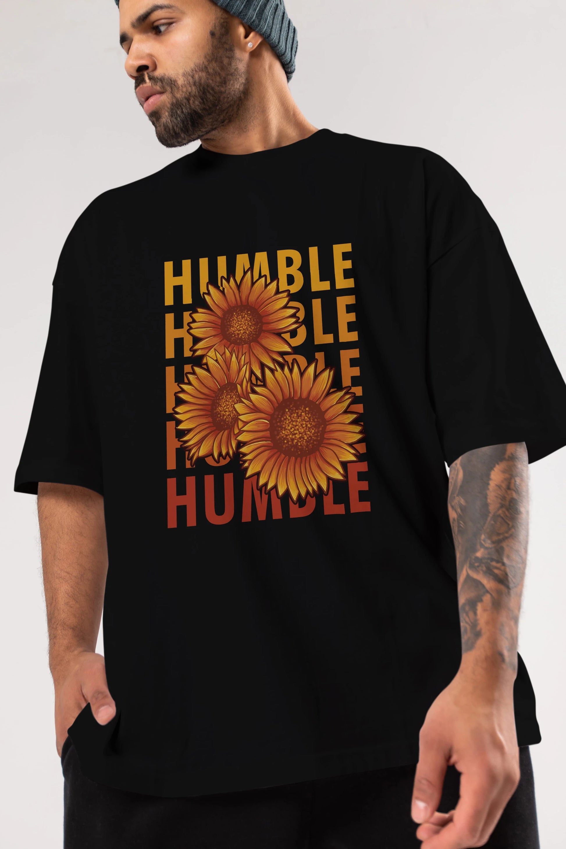 Humble 2 Ön Baskılı Oversize t-shirt Erkek Kadın Unisex