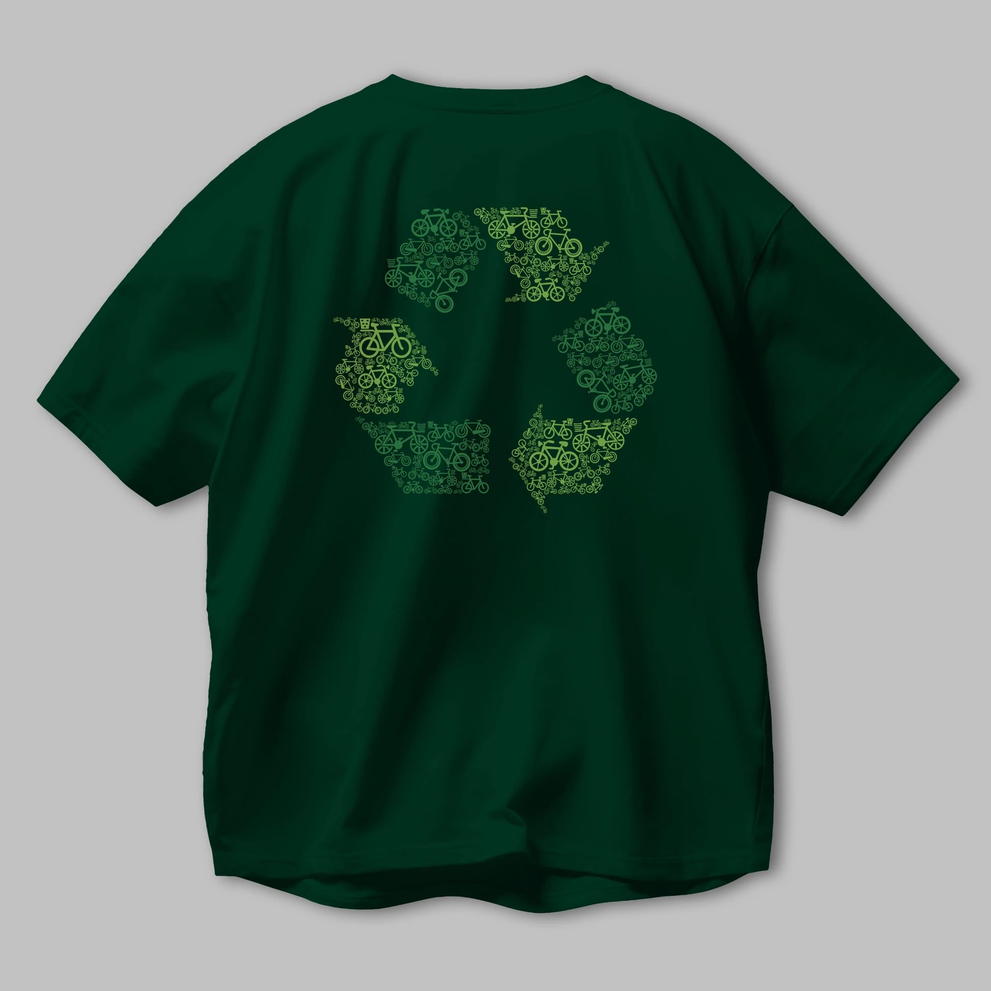Recycling Arka Baskılı Oversize t-shirt %100 pamuk Erkek Kadın Unisex