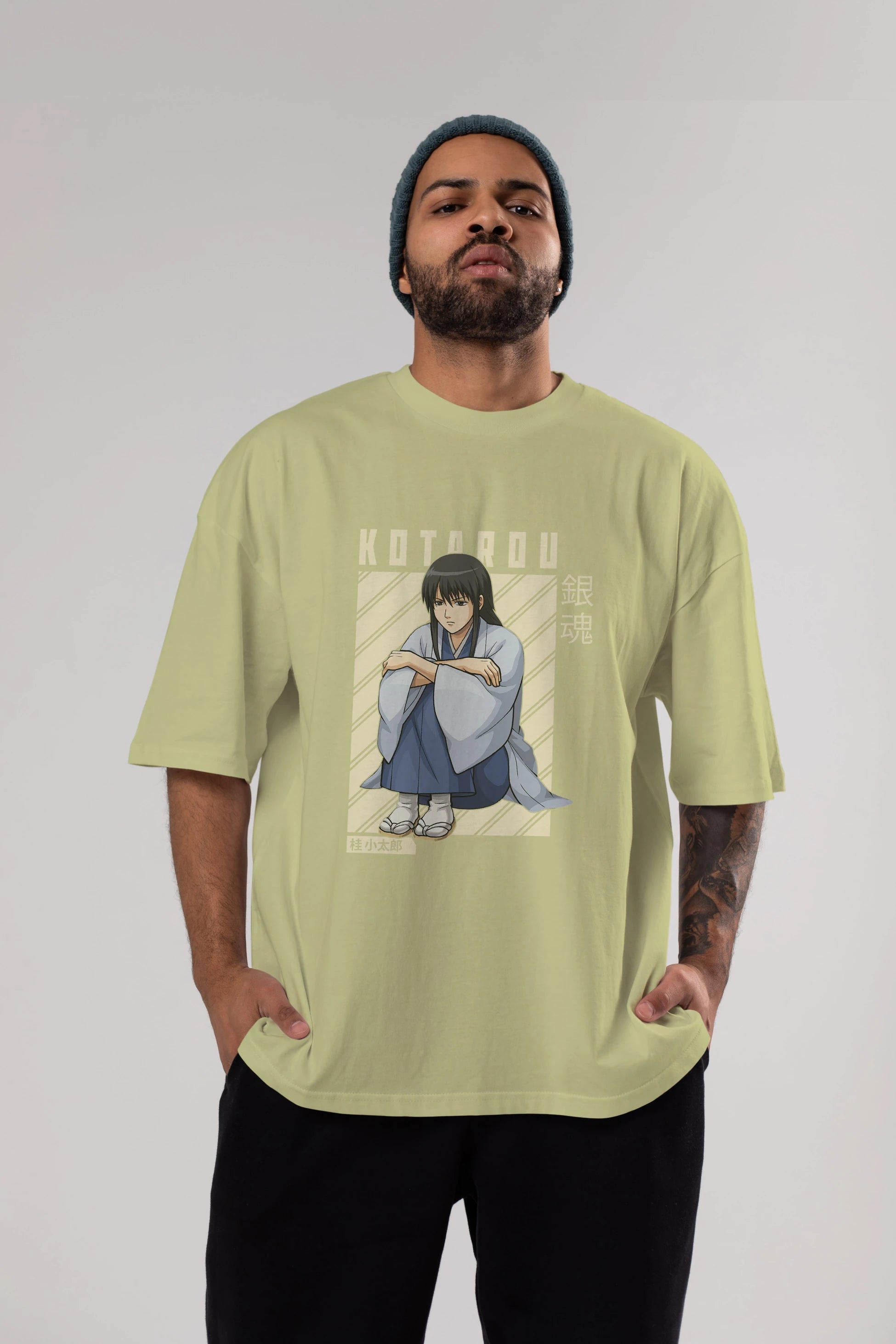Kotarou Katsura GINTAMA Anime Ön Baskılı Oversize t-shirt %100 pamuk Erkek Kadın Unisex