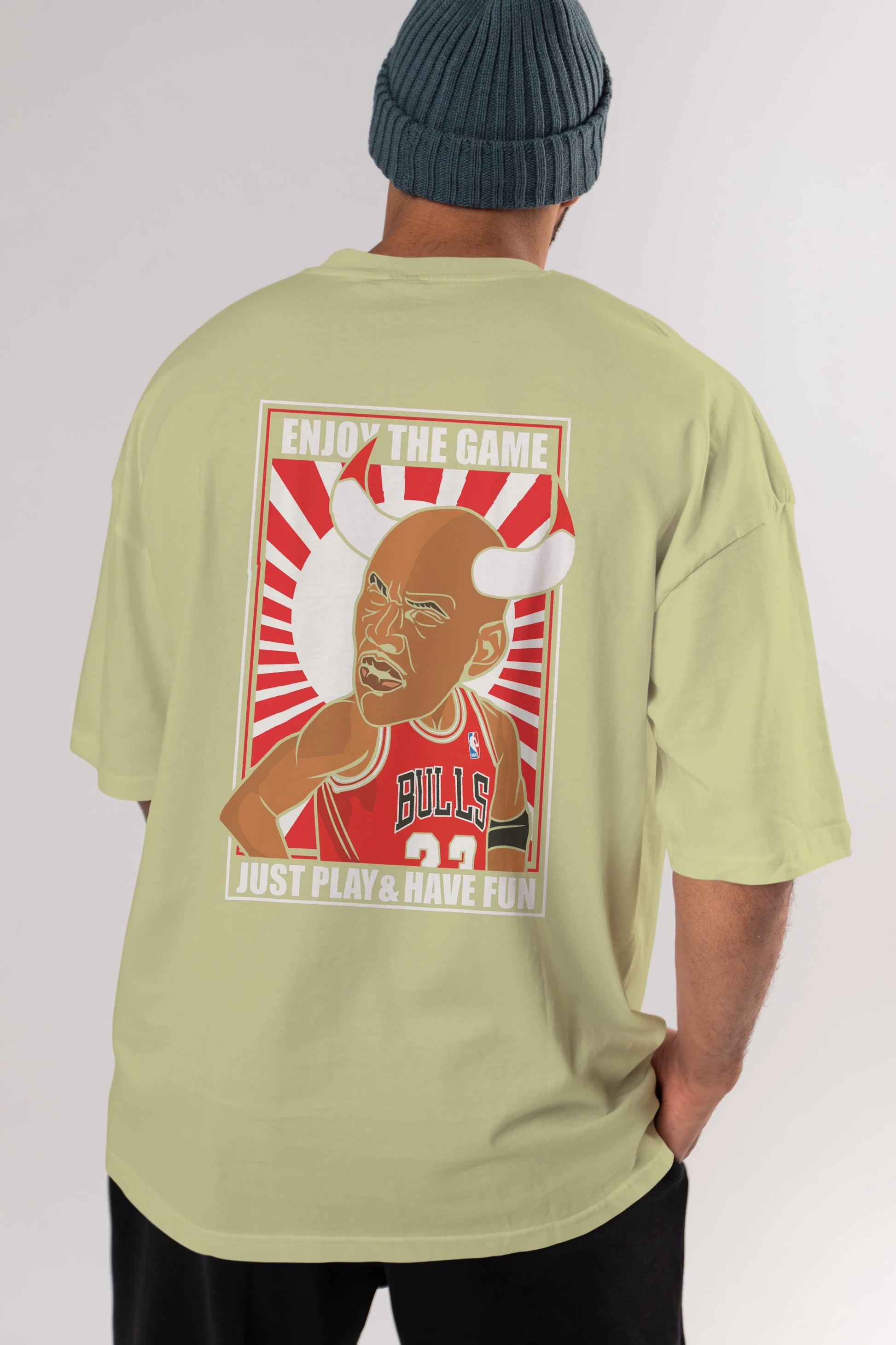 Michael Jordan Arka Baskılı Oversize t-shirt Erkek Kadın Unisex %100 Pamuk tişort
