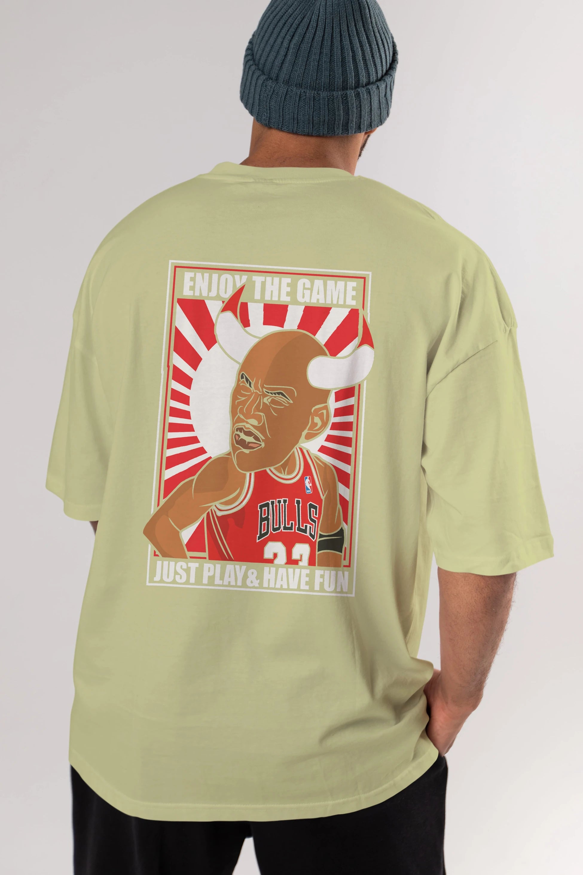 Michael Jordan Arka Baskılı Oversize t-shirt Erkek Kadın Unisex %100 Pamuk tişort
